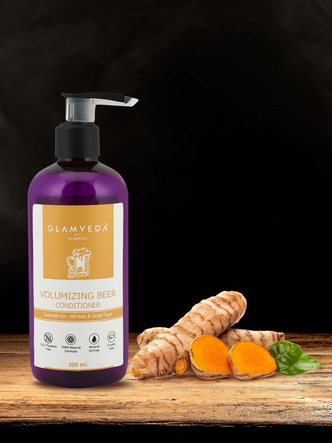 

Glamveda Volumizing Beer Conditioner 300 ml, Purple