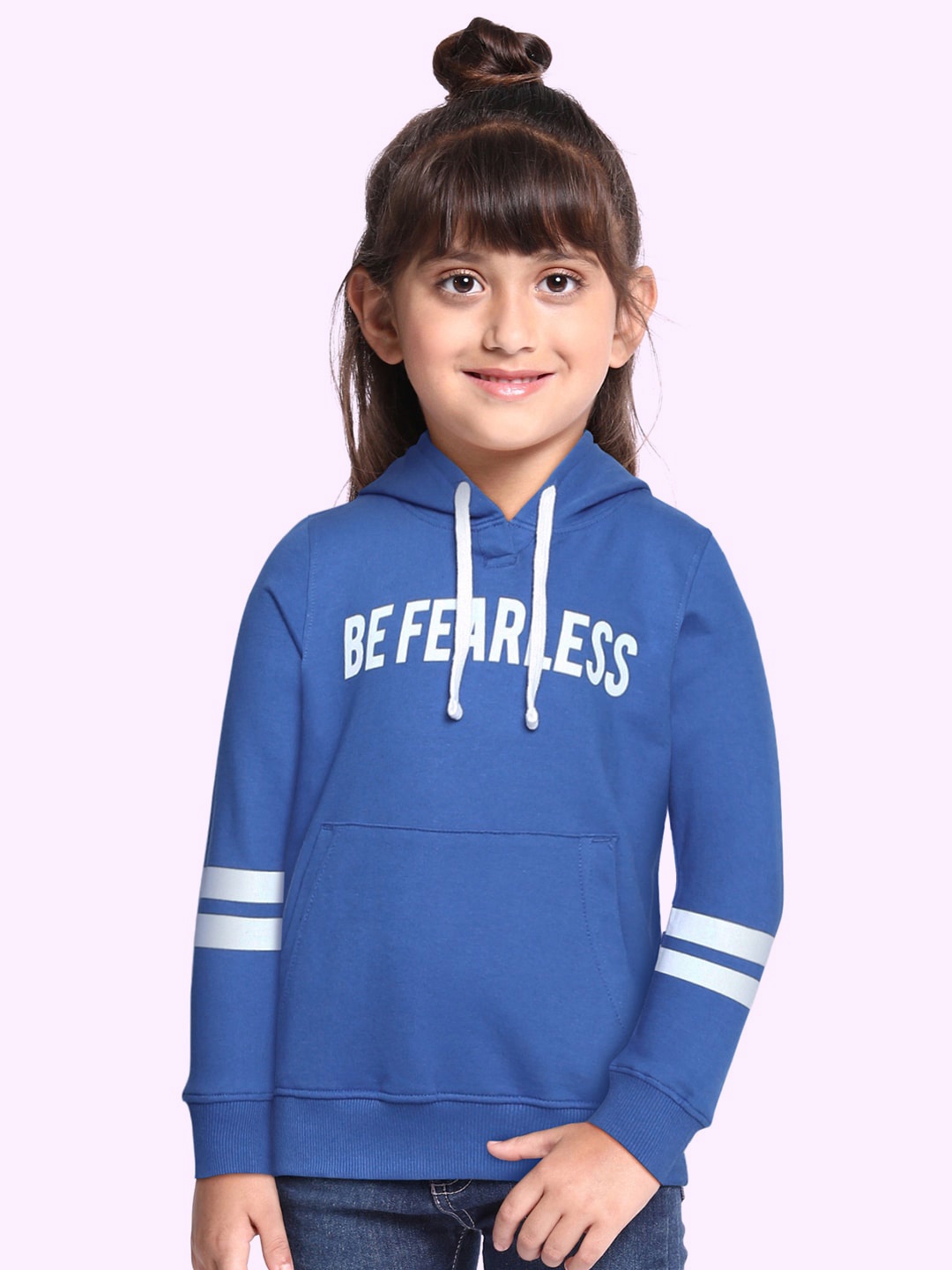 

Killer Girls Blue Printed Pure Cotton Hooded Sweatshirt