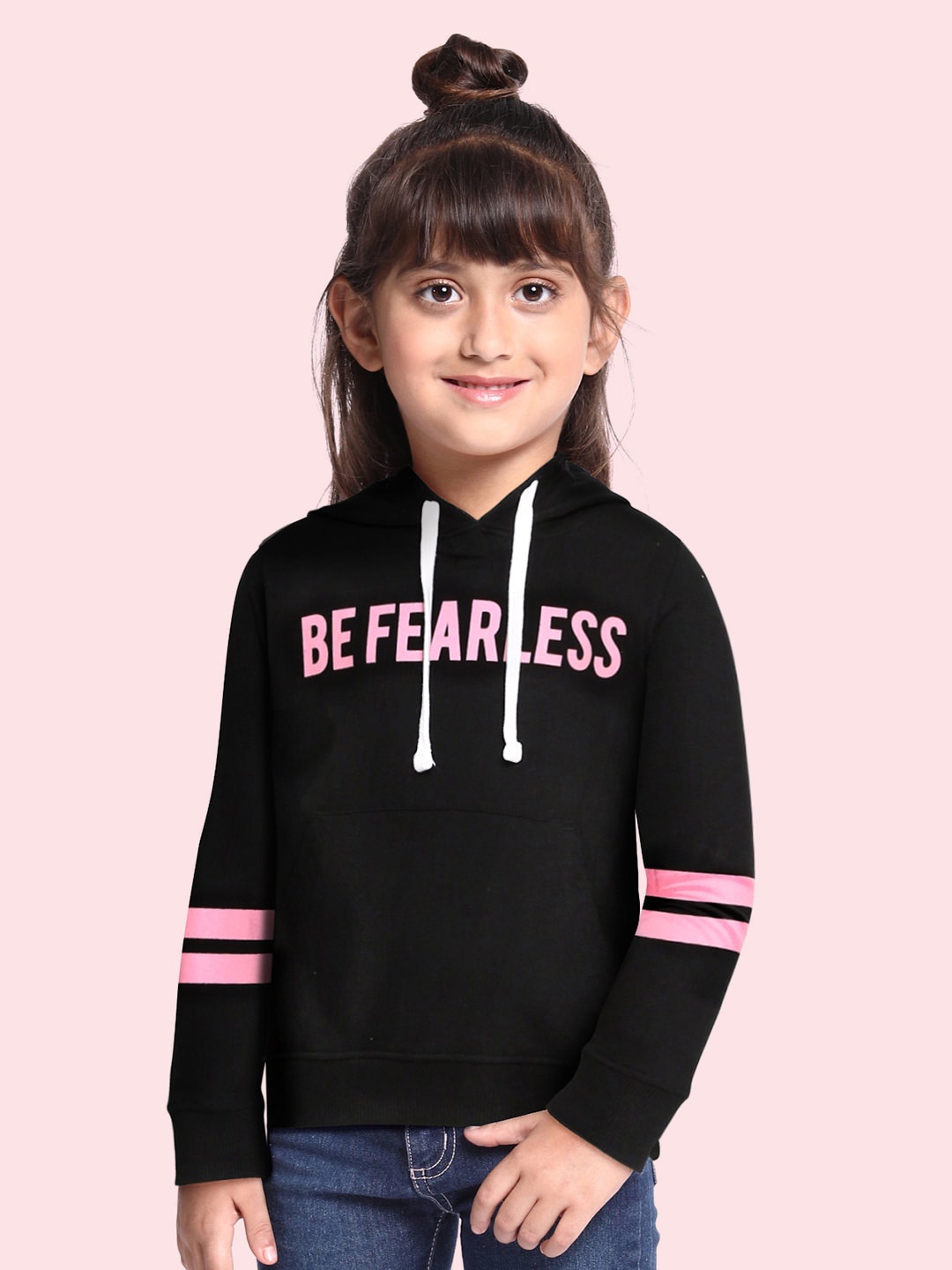 

Killer Girls Black Printed Pure Cotton Hooded Sweatshirt