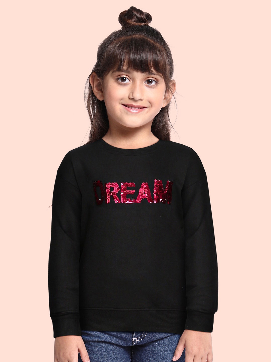 

Killer Girls Black Typography Sequined Pure Cotton Sweatshirt