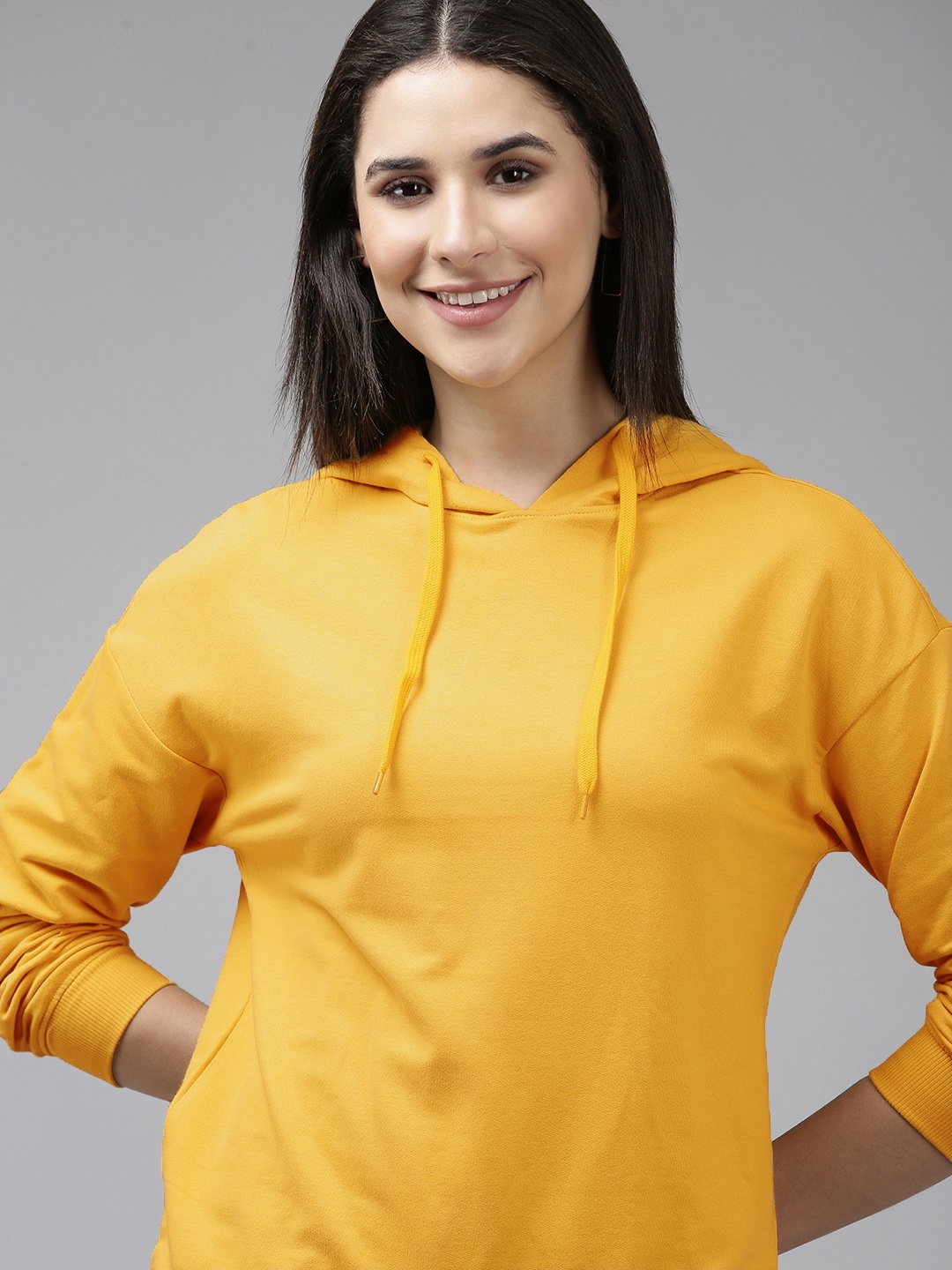 

Van Heusen Woman Pure Cotton Hooded Sweatshirt, Yellow