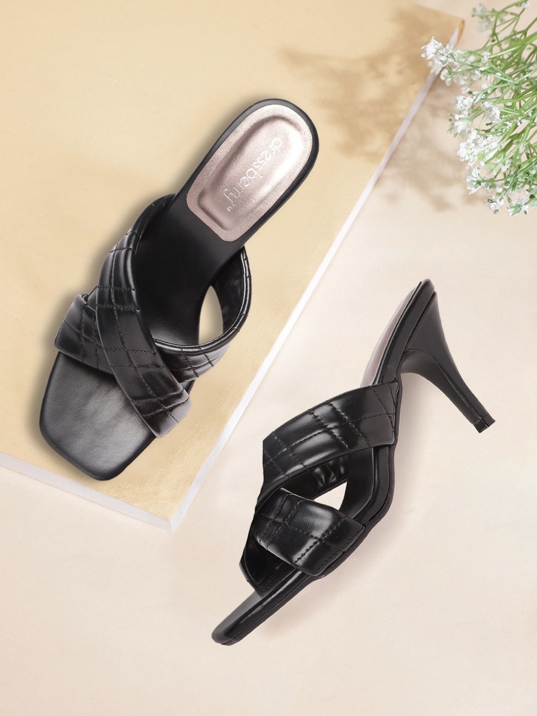 

DressBerry Black Quilted Slim Heels