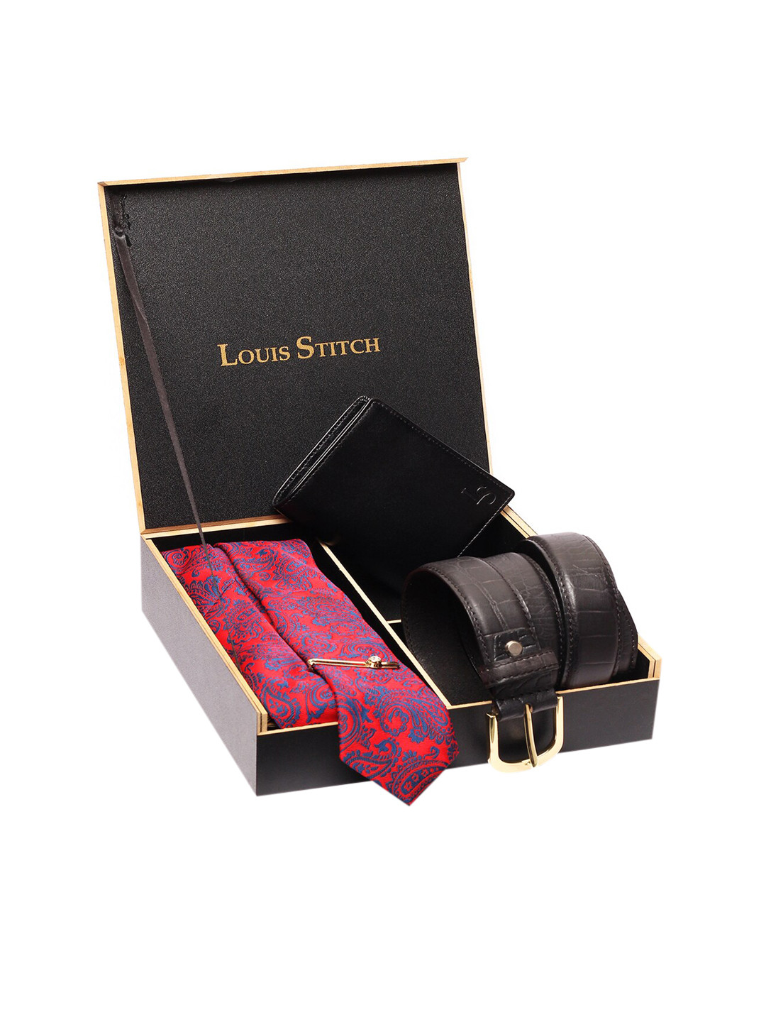 

LOUIS STITCH Men Red & Black Accessory Gift Set