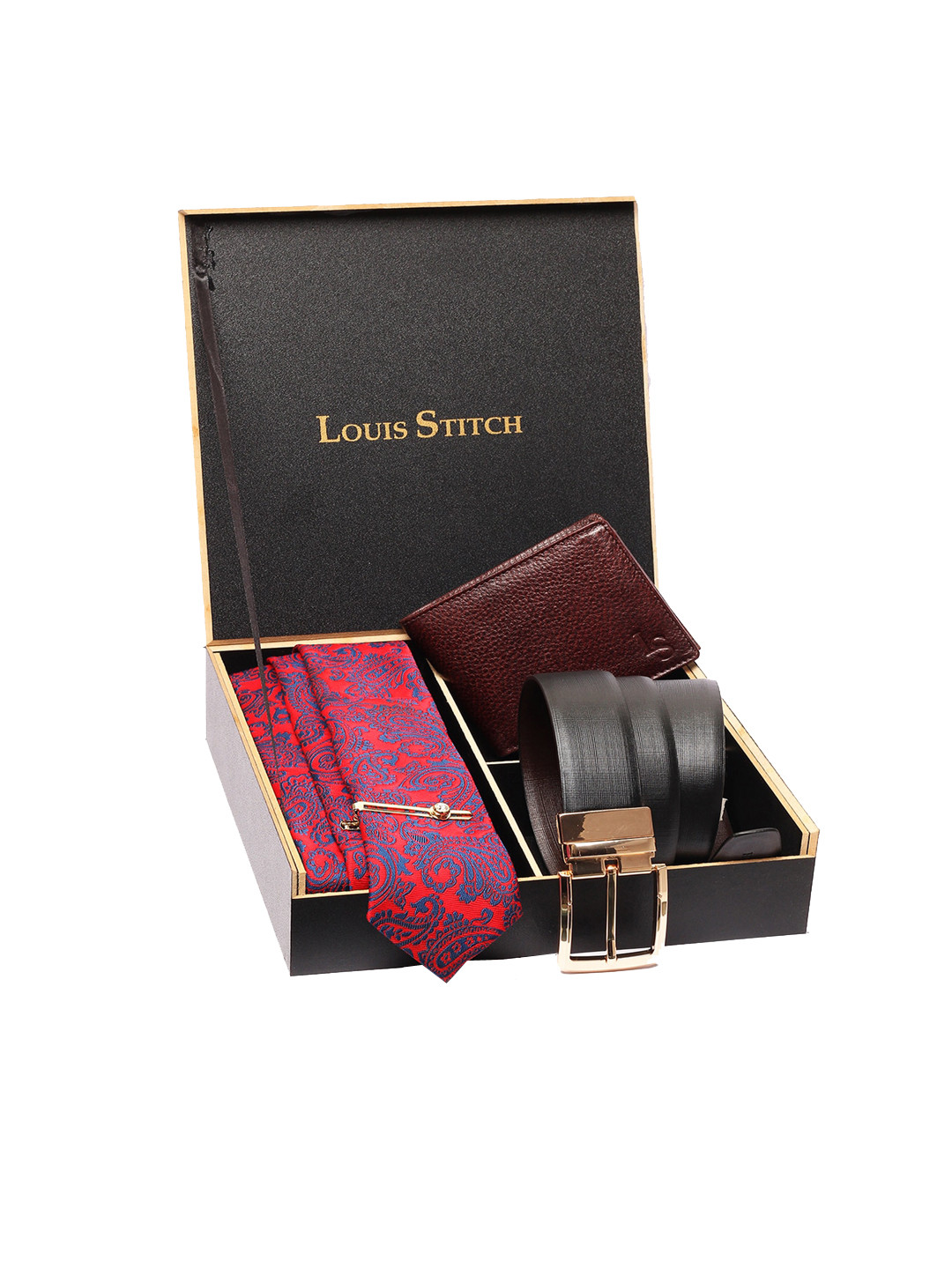 

LOUIS STITCH Men accessory gift set, Red