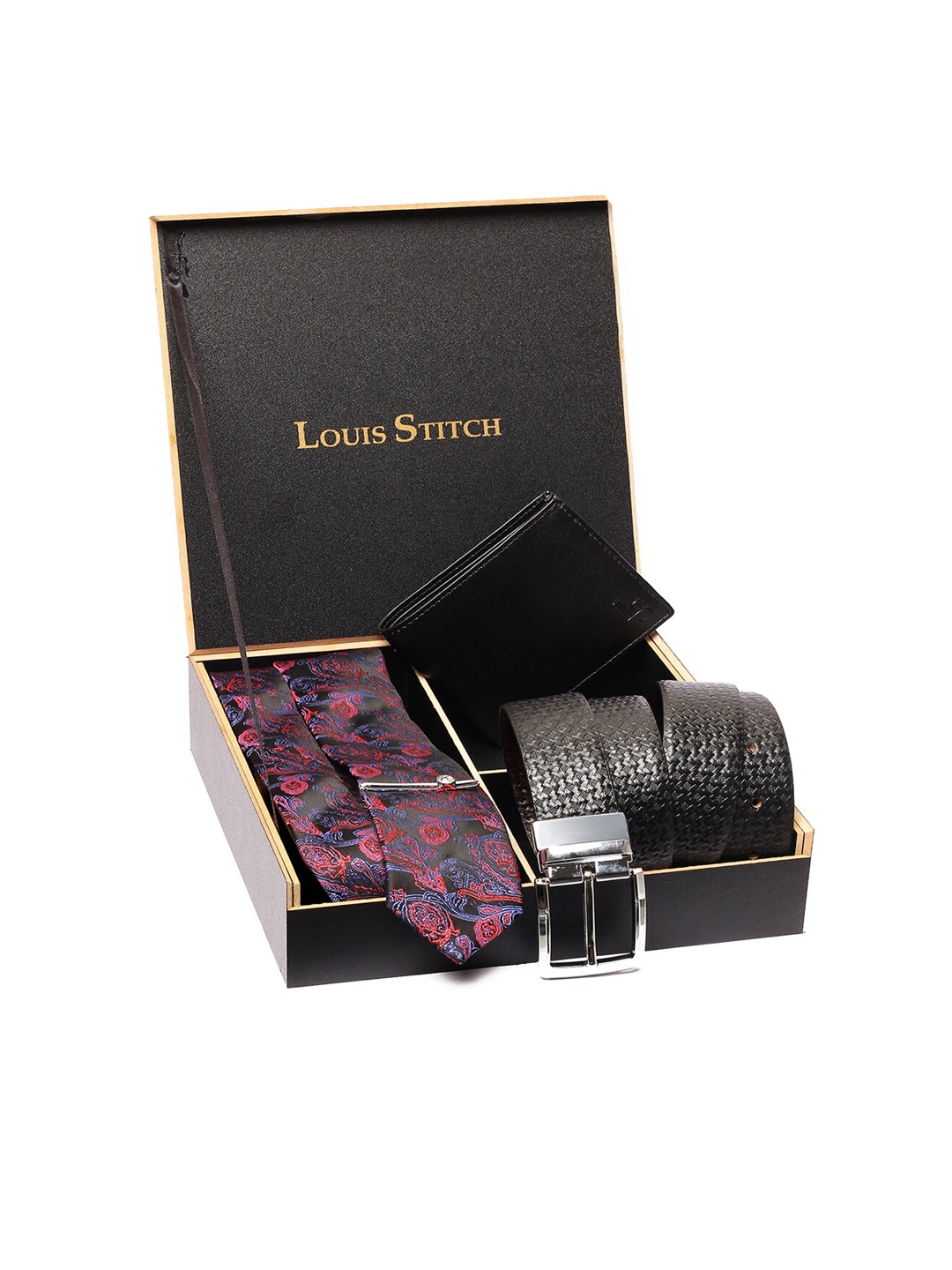 

LOUIS STITCH Men Purple & Black Accessory Gift Set