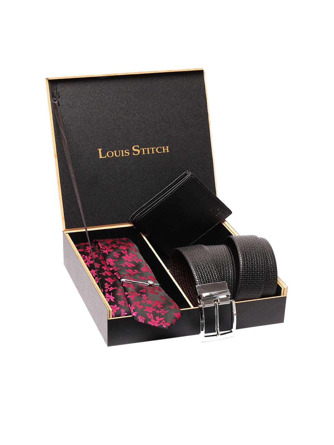 

LOUIS STITCH Men Purple & Black Accessory Gift Set