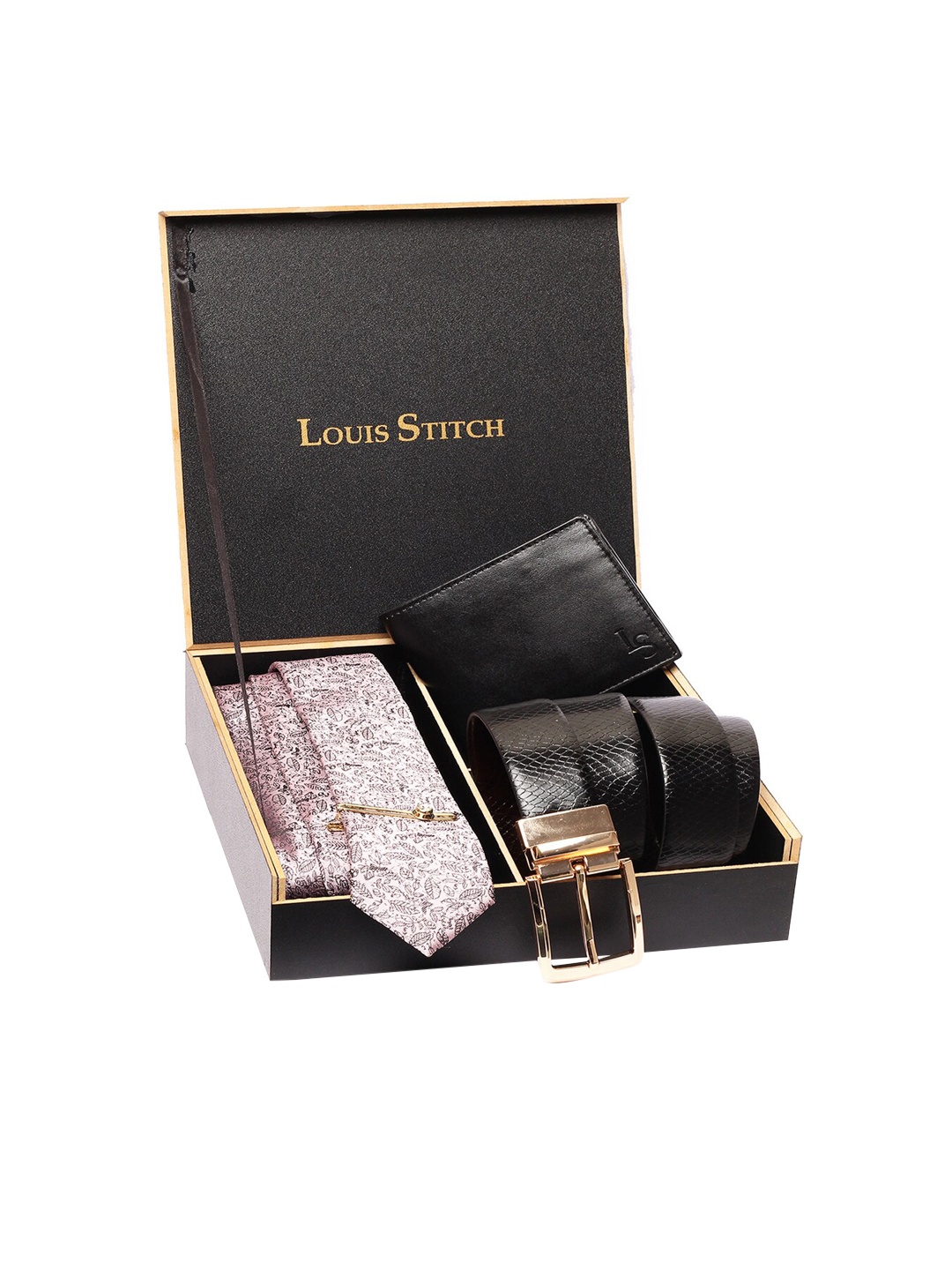

LOUIS STITCH Men Pink & Black Accessory Gift Set
