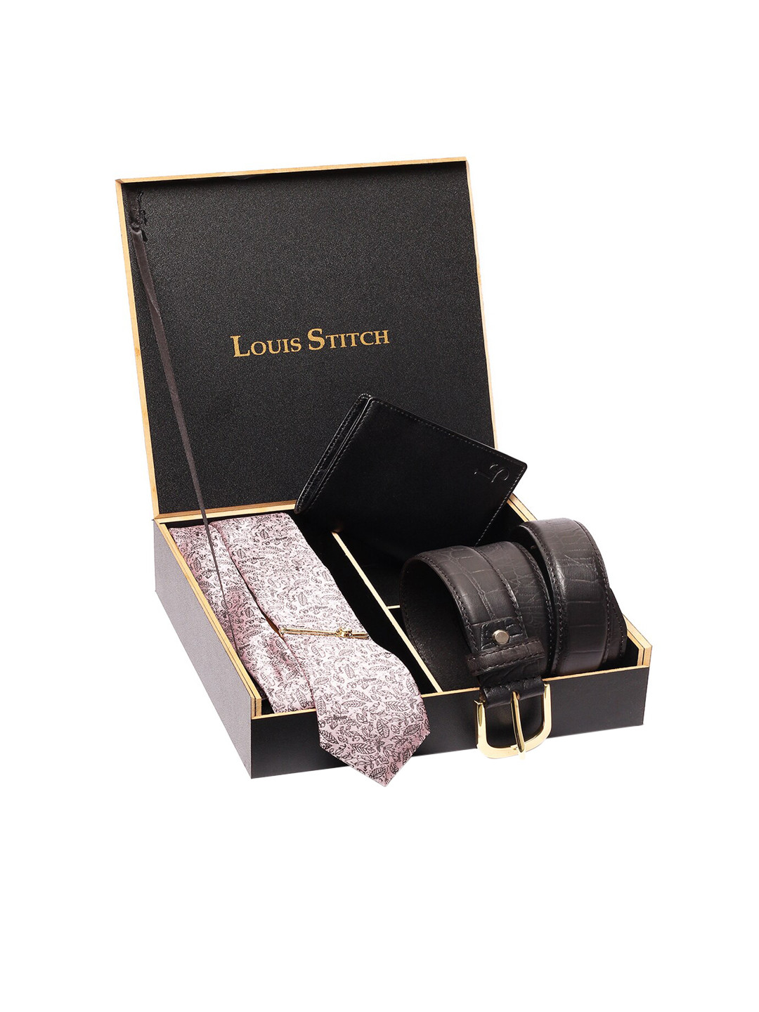 

LOUIS STITCH Men Pink & Black Accessory Gift Set