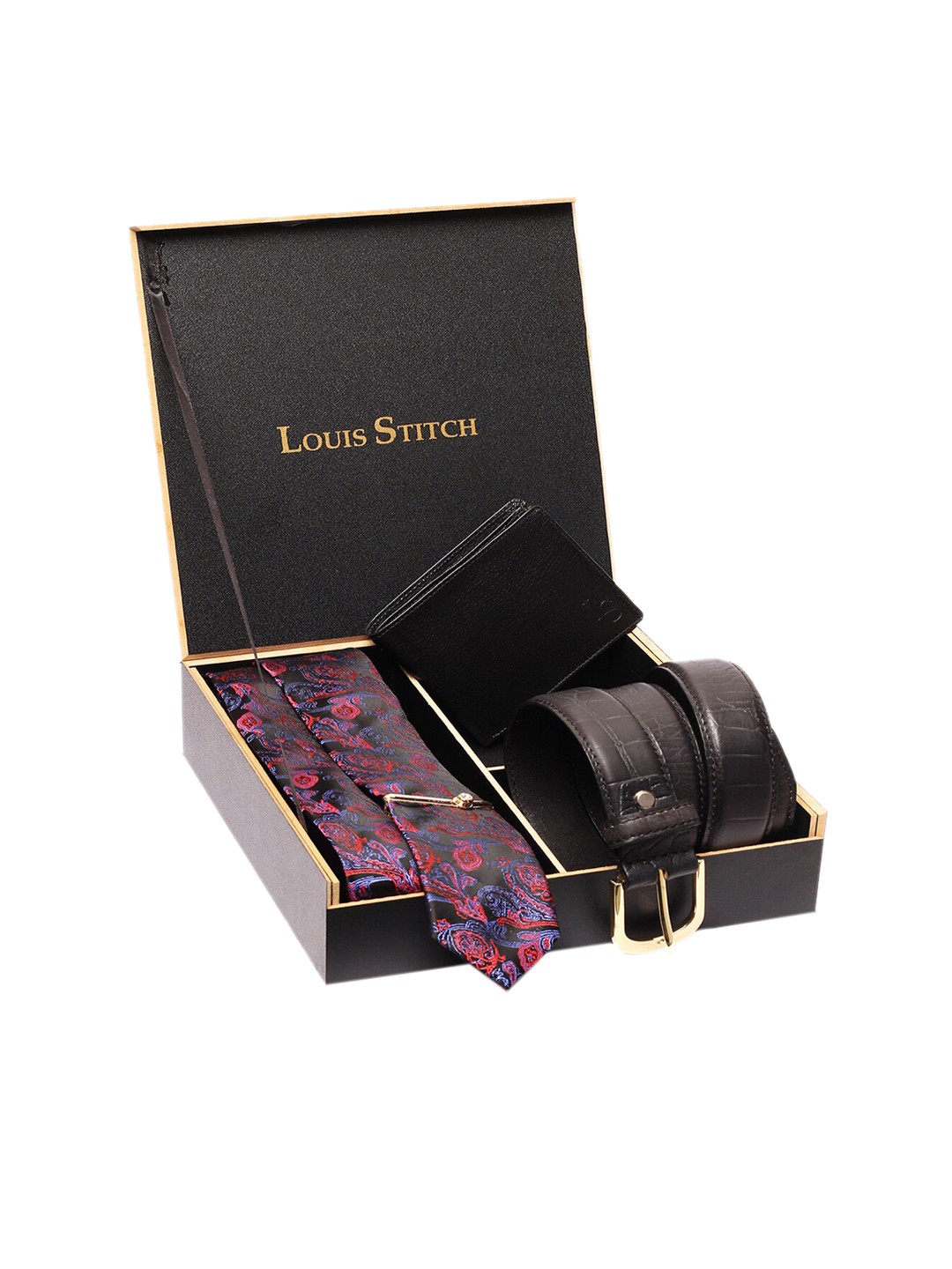 

LOUIS STITCH Men Purple & Black Accessory Gift Set