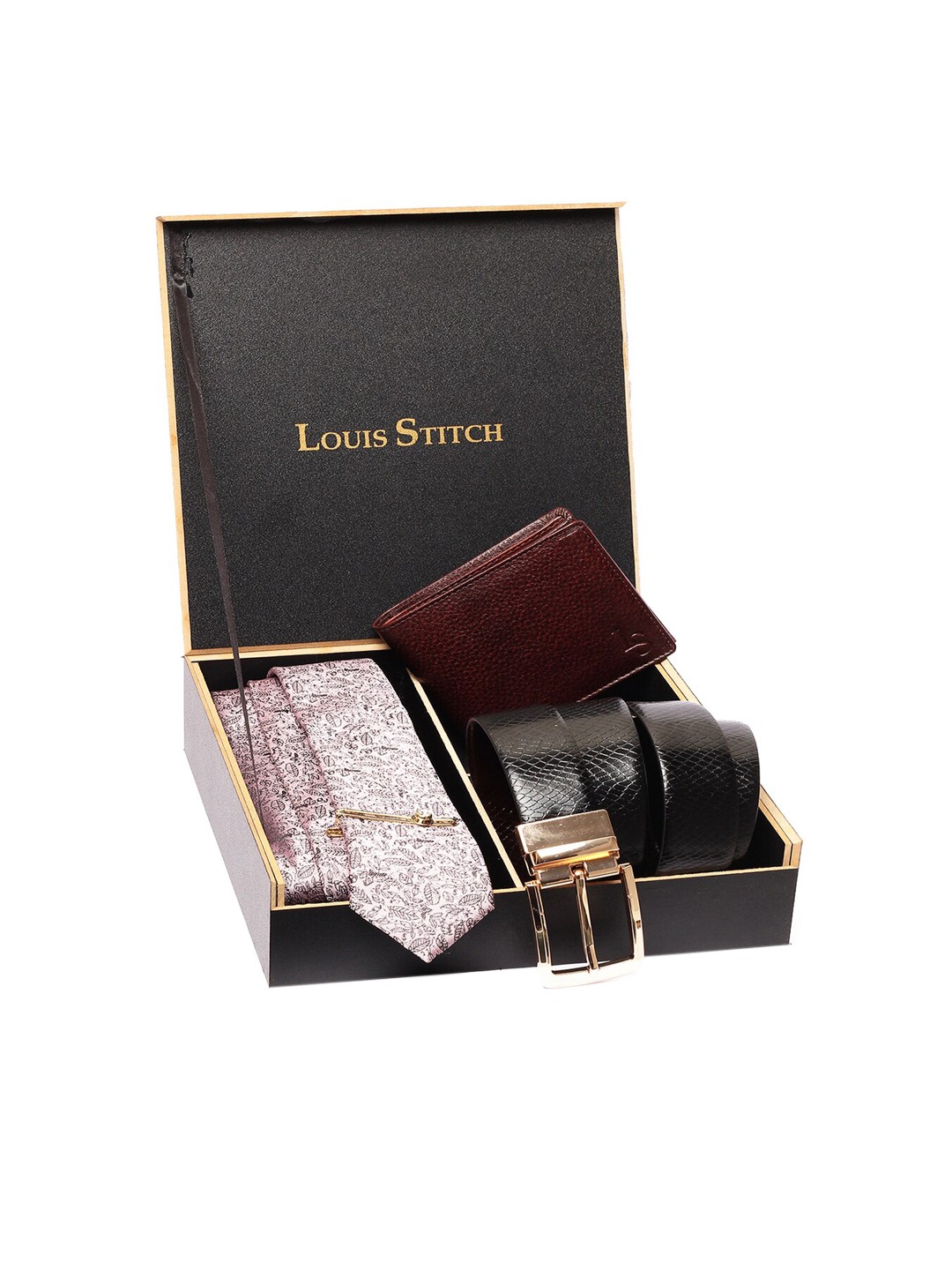 

Louis Stitch Men Accessory Gift Set, Pink