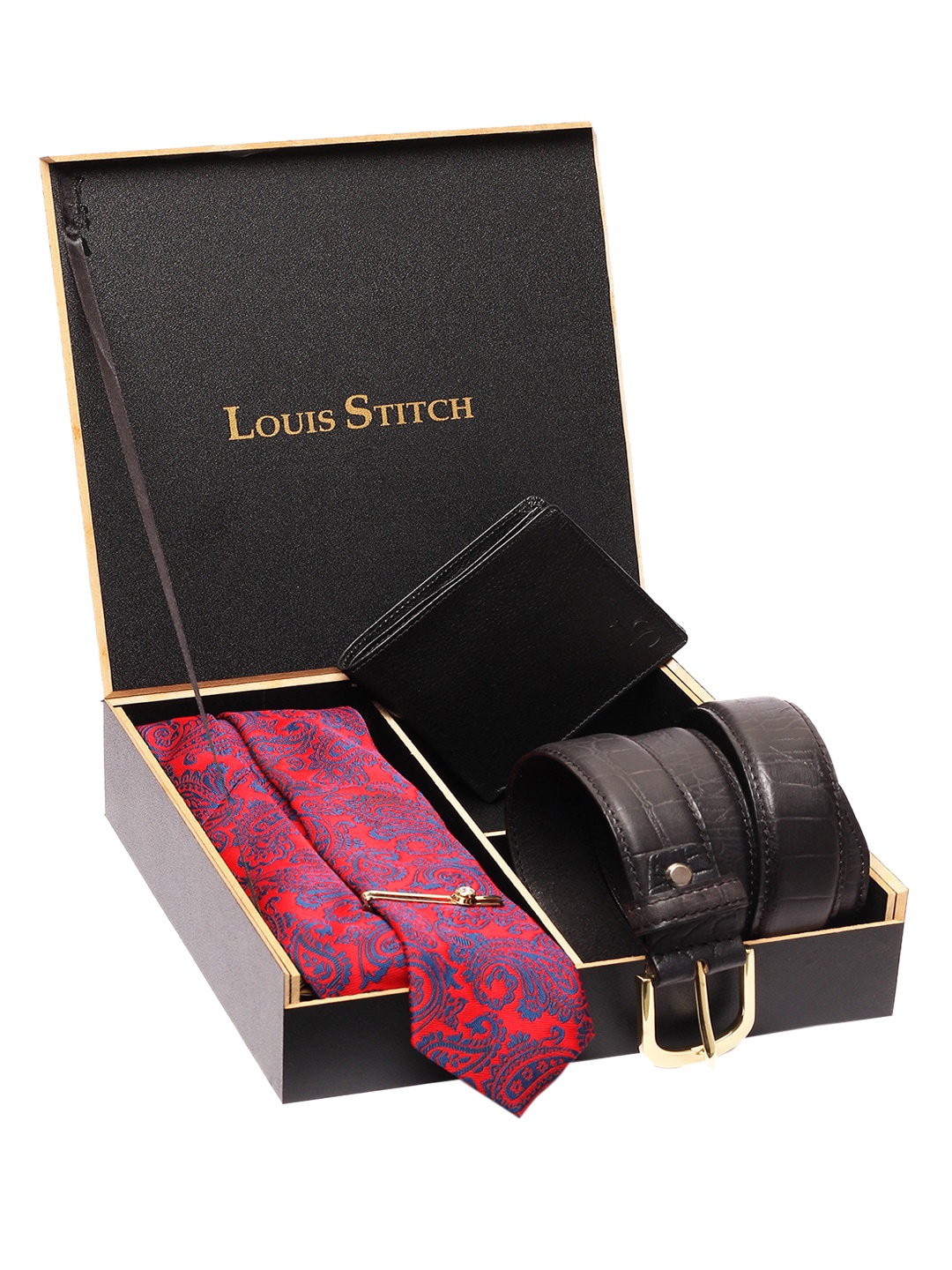 

LOUIS STITCH Men Red & Black Accessory Gift Set