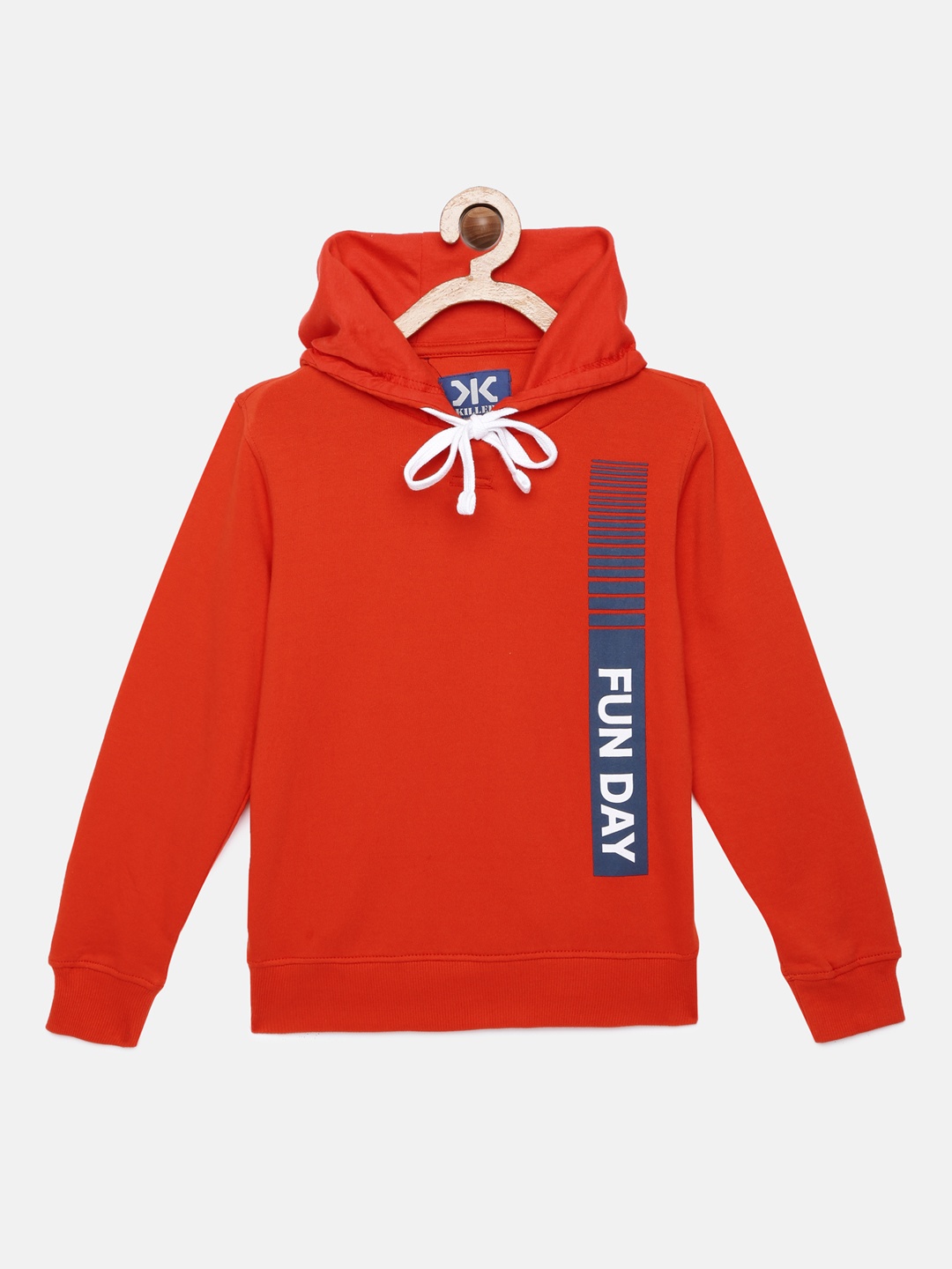 

Killer Boys Red Hooded Pure Cotton Sweatshirt