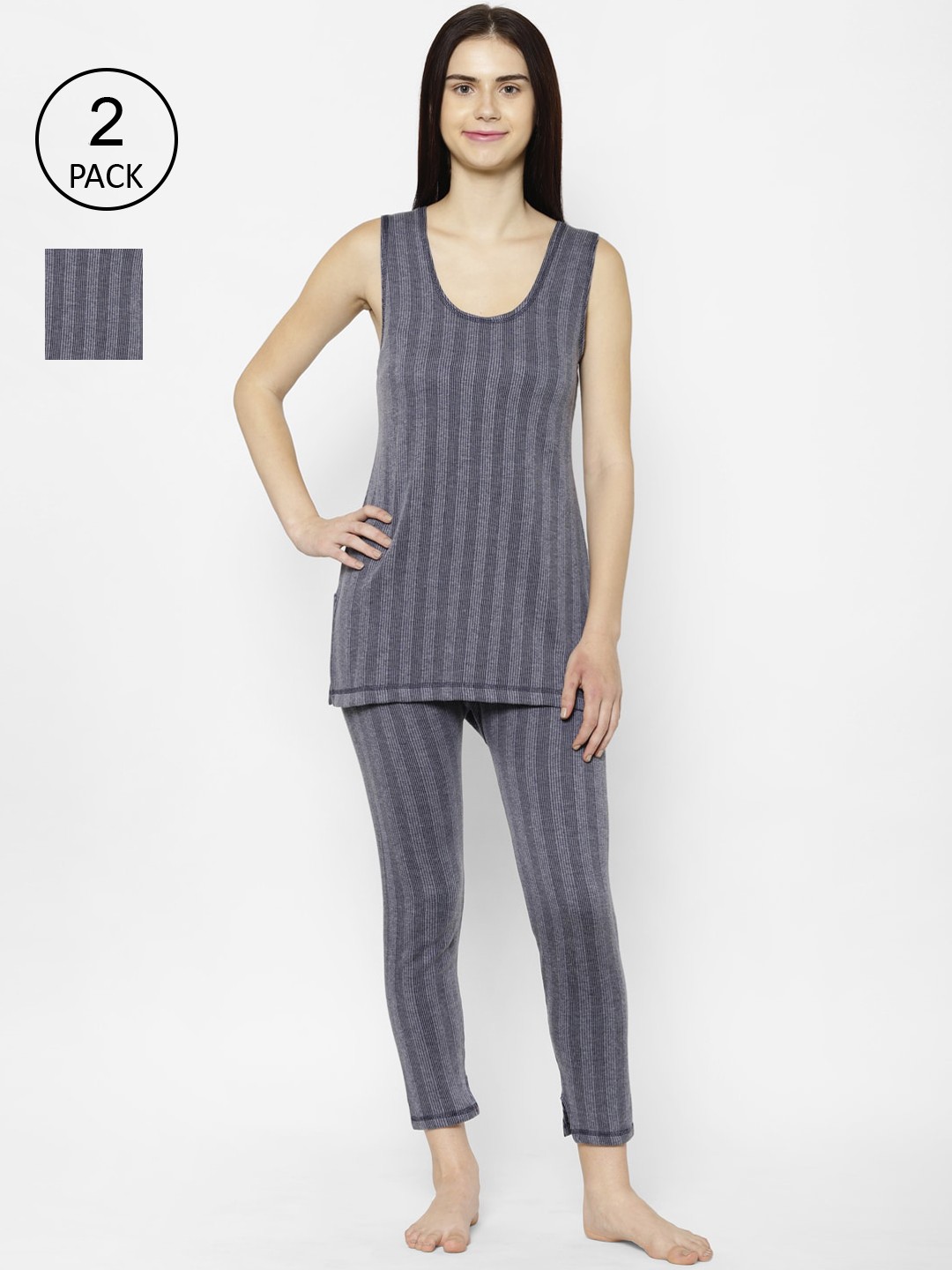 

Vimal Jonney Women Thermal Set- Pack of 2, Navy blue