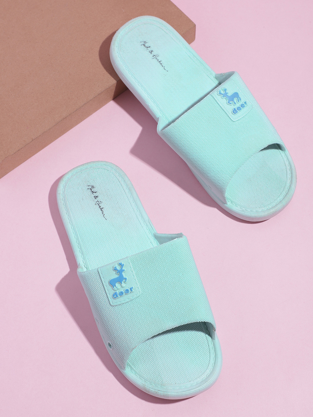 

Mast & Harbour Women Blue Solid Sliders