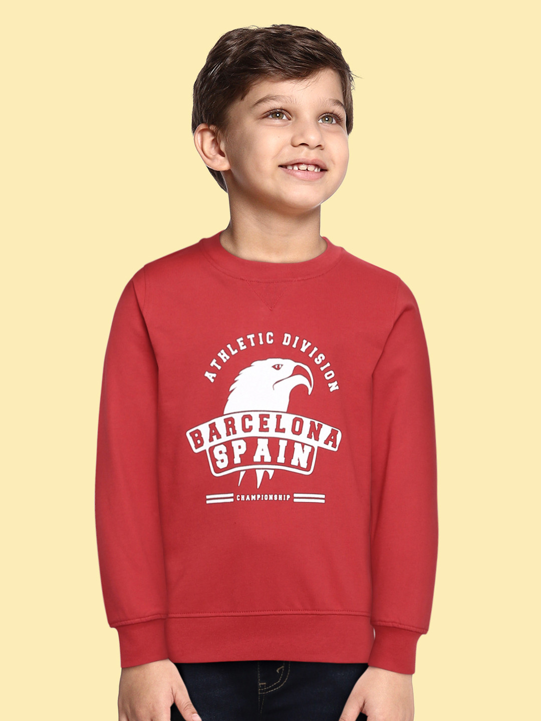

Miss & Chief Boys Red Printed Sweatshirt