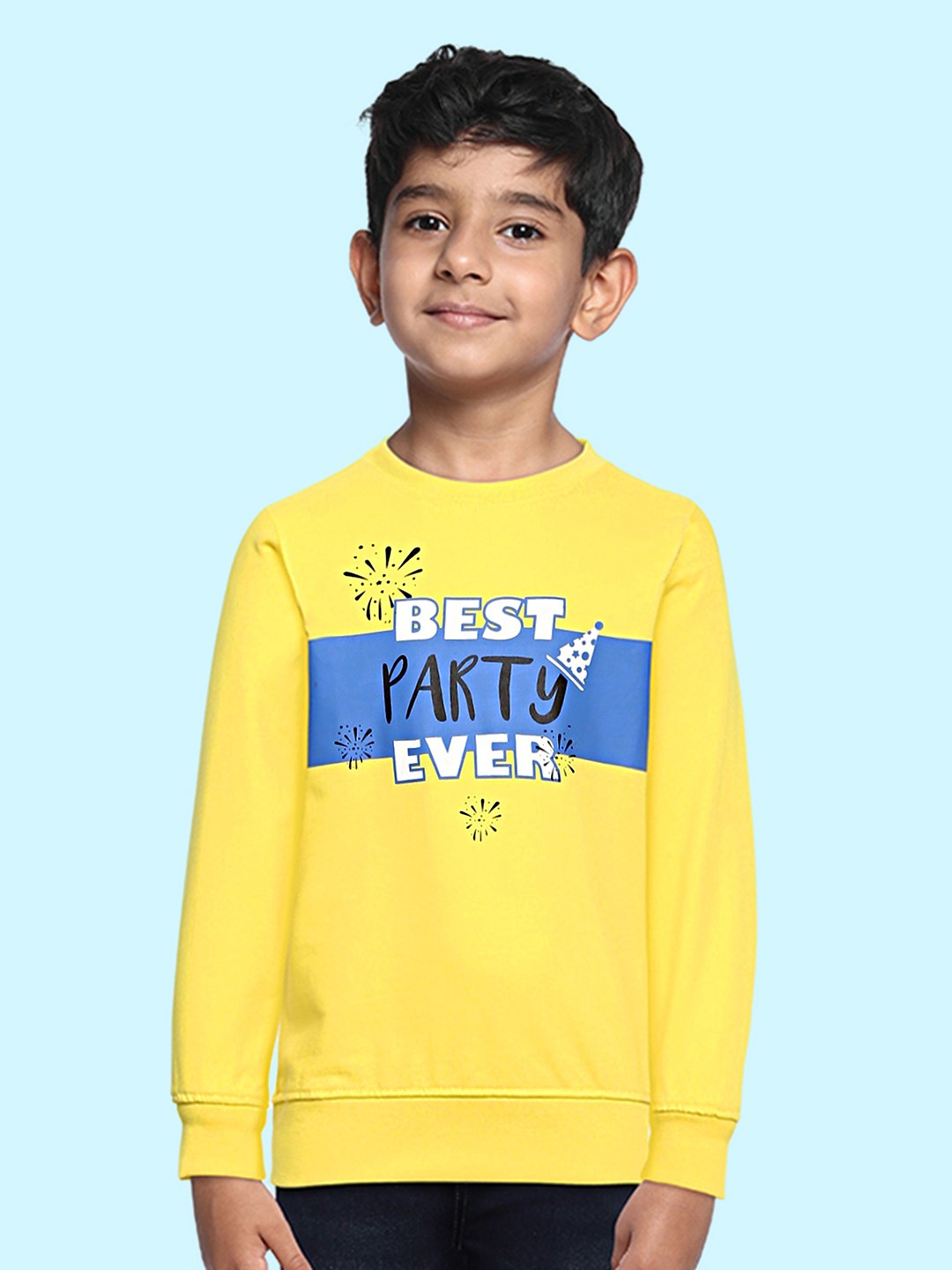 

Miss & Chief Boys Yellow Printed Sweatshirt