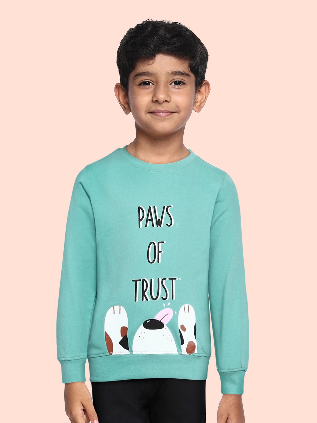 

Miss & Chief Boys Blue Printed Pure Cotton Sweatshirt