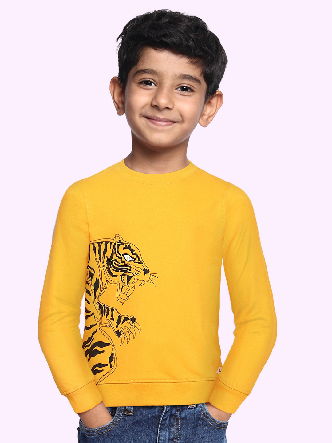 

Miss & Chief Boys Yellow Printed Sweatshirt