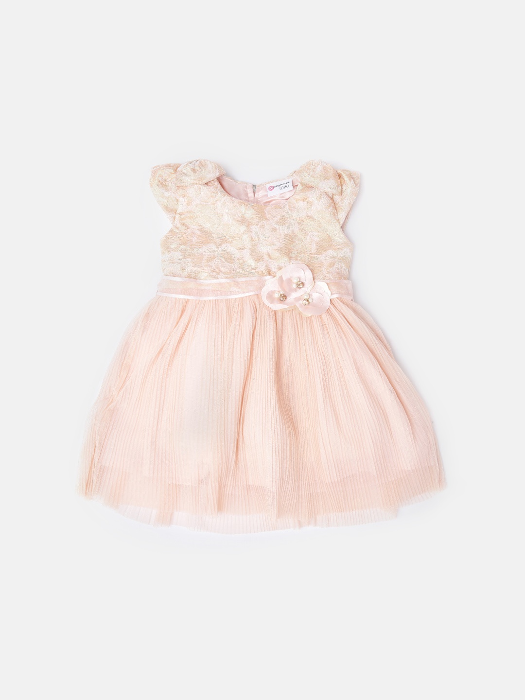 

Peppermint Girls Peach-Coloured Fit & Flare Dress