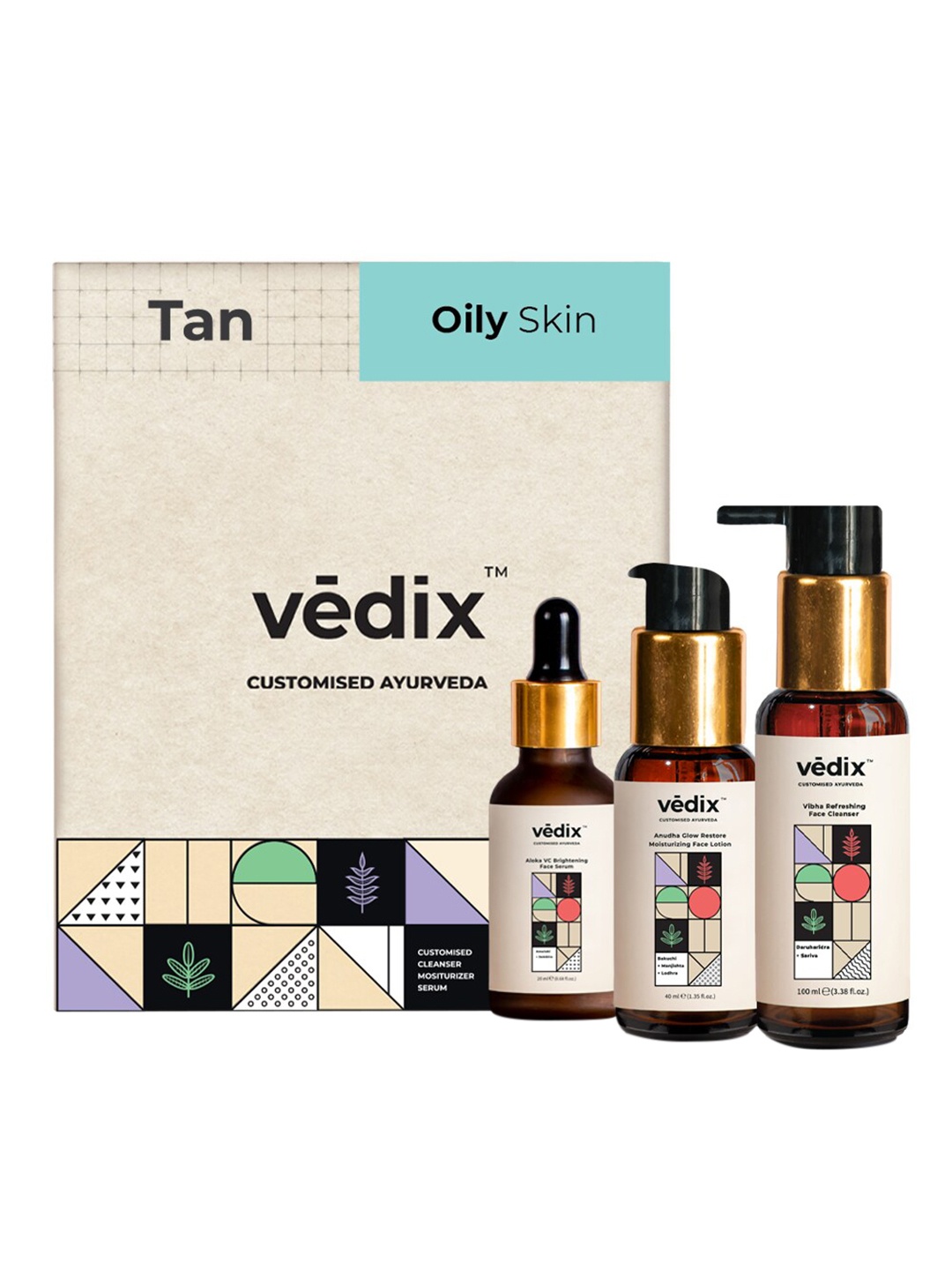 

VEDIX Women Tan Protect Skin Regimen For Oily Skin, Transparent