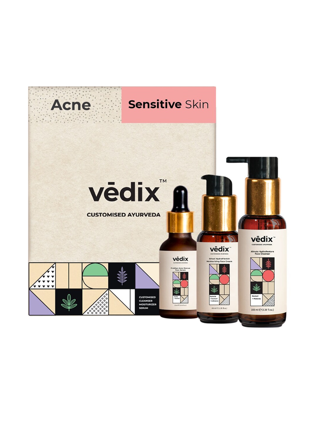 

Vedix Customized Acne Control Skin Regimen For Sensitive Skin - 400g, Transparent