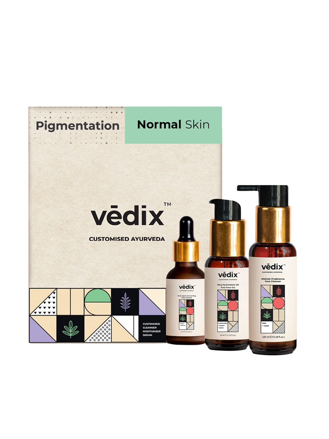 

Vedix Pack Of 3 Customized Dark Spot Control Skin Regimen For Normal Skin, Transparent