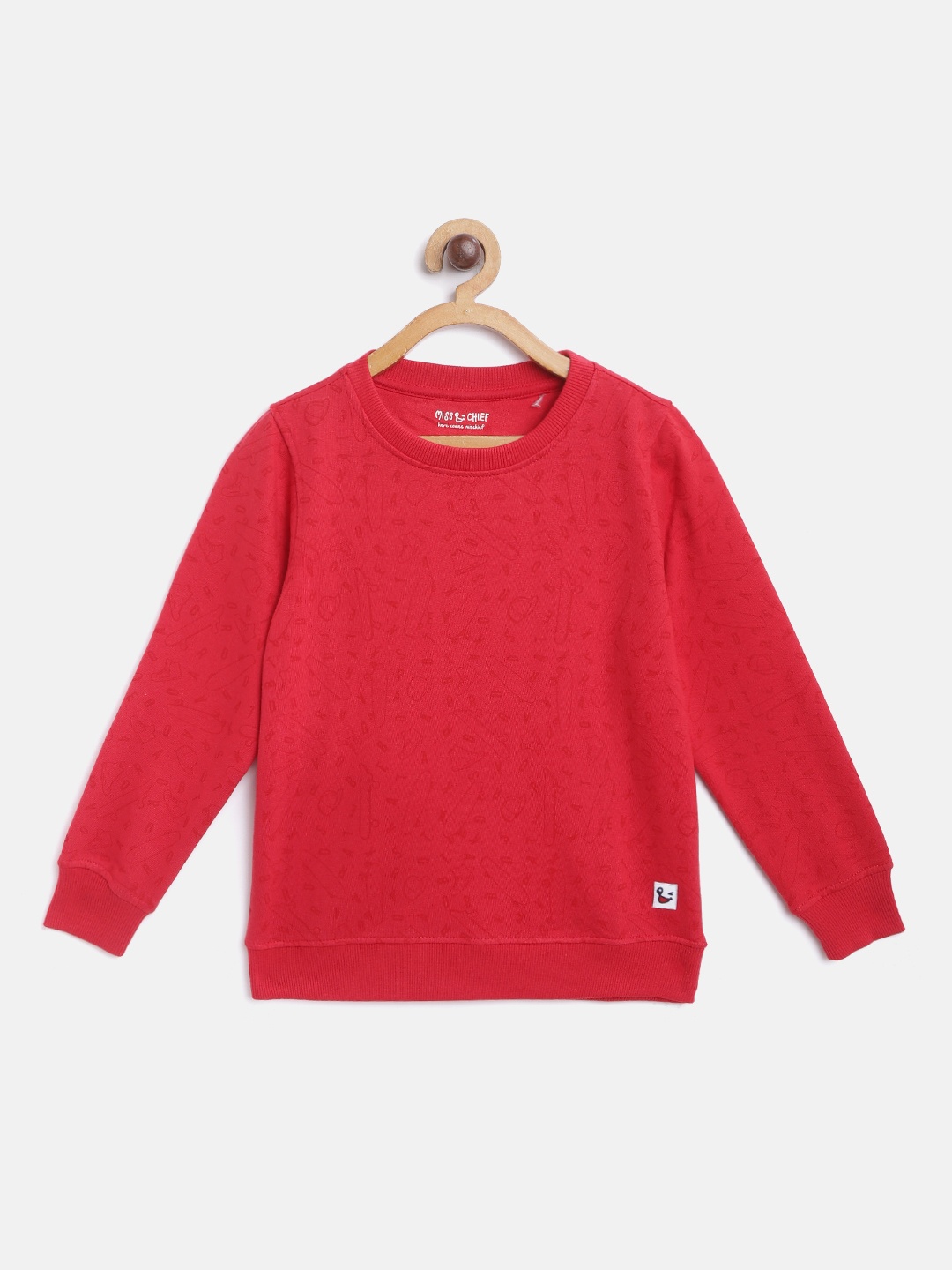 

Miss & Chief Boys Red Printed Sweatshirt