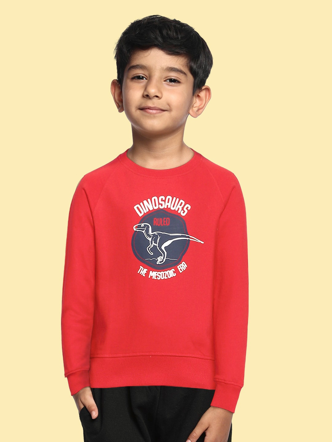 

Miss & Chief Boys Red Printed Pure Cotton Sweatshirt