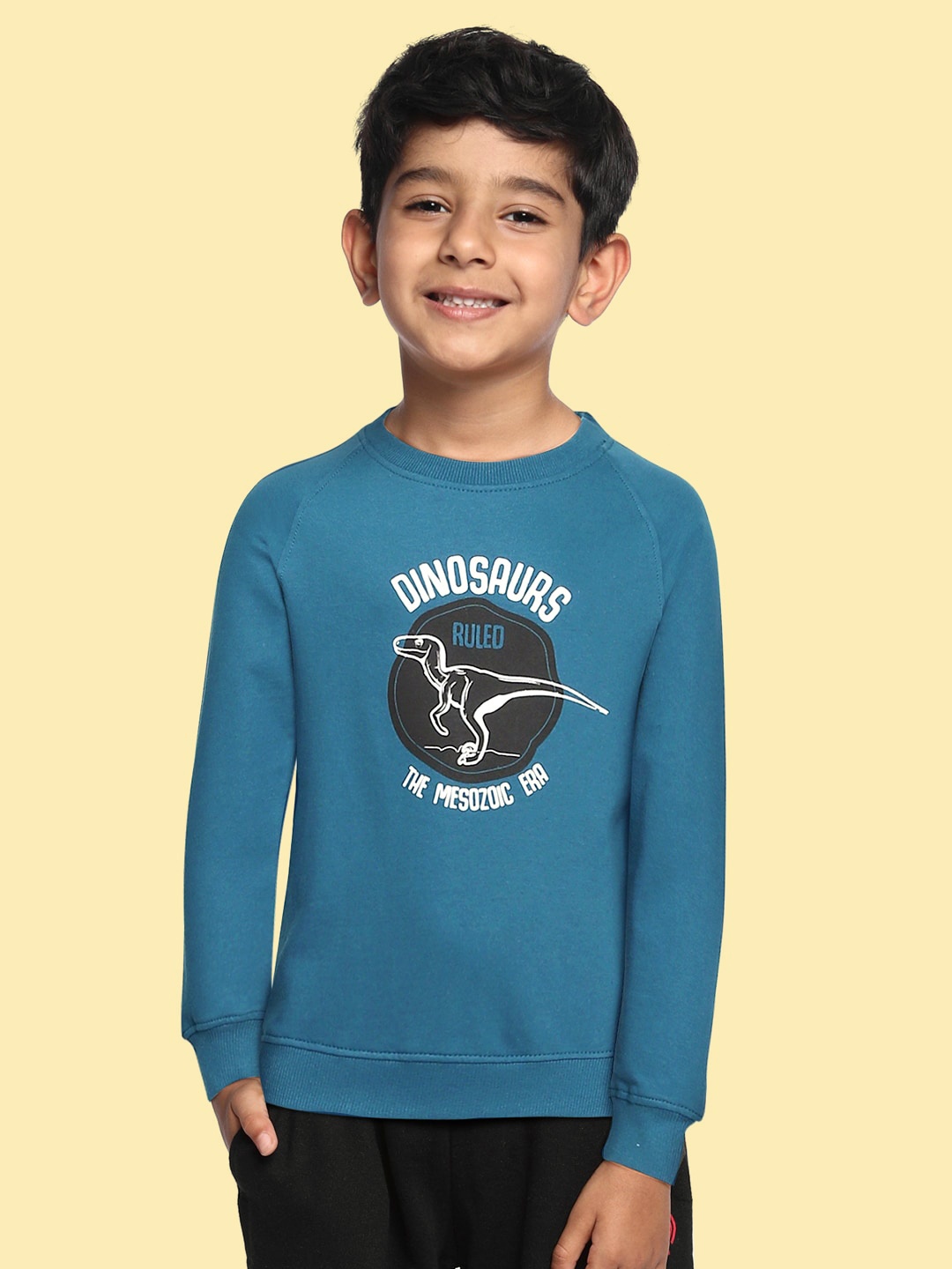 

Miss & Chief Boys Blue Printed Pure Cotton Sweatshirt