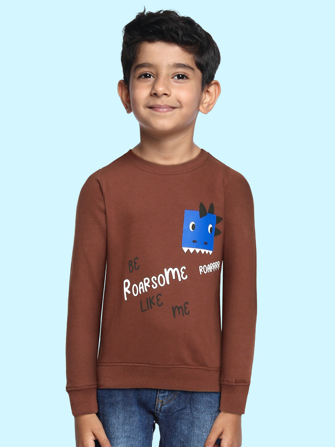 

Miss & Chief Boys Maroon Printed Sweatshirt