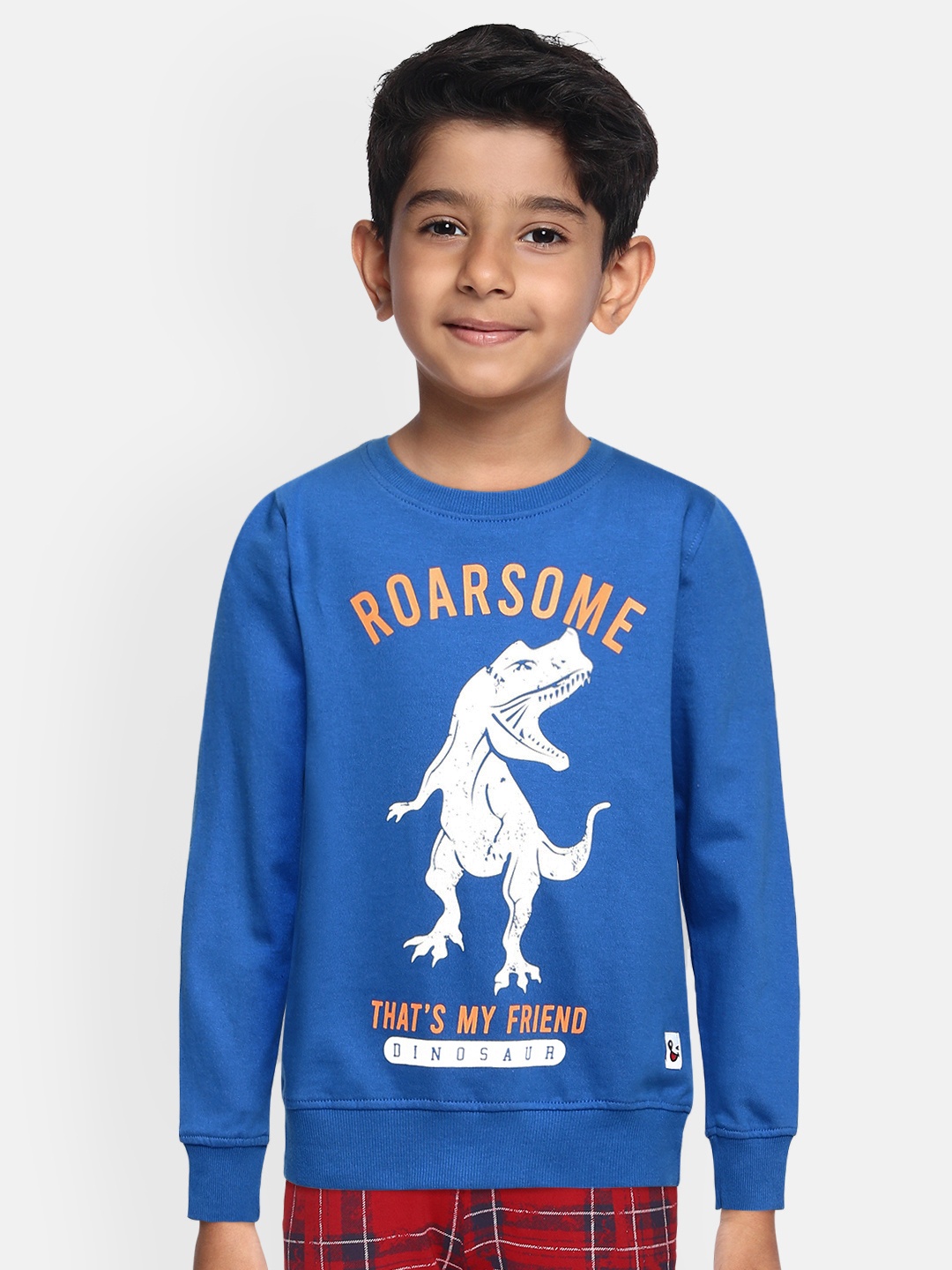 

Miss & Chief Boys Blue Graphic Printed Pure Cotton Sweatshirt