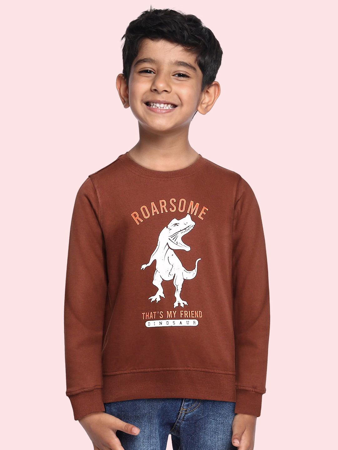 

Miss & Chief Boys Maroon Printed Sweatshirt