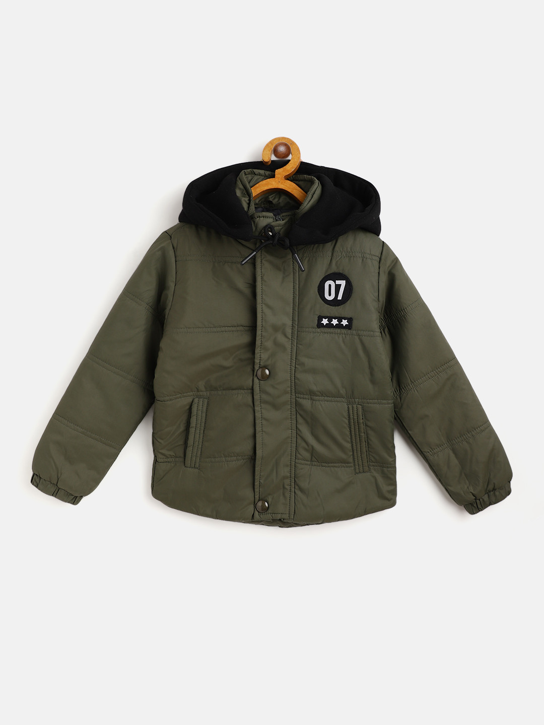 

Miss & Chief Boys Olive Green Hooded Padded Jacket