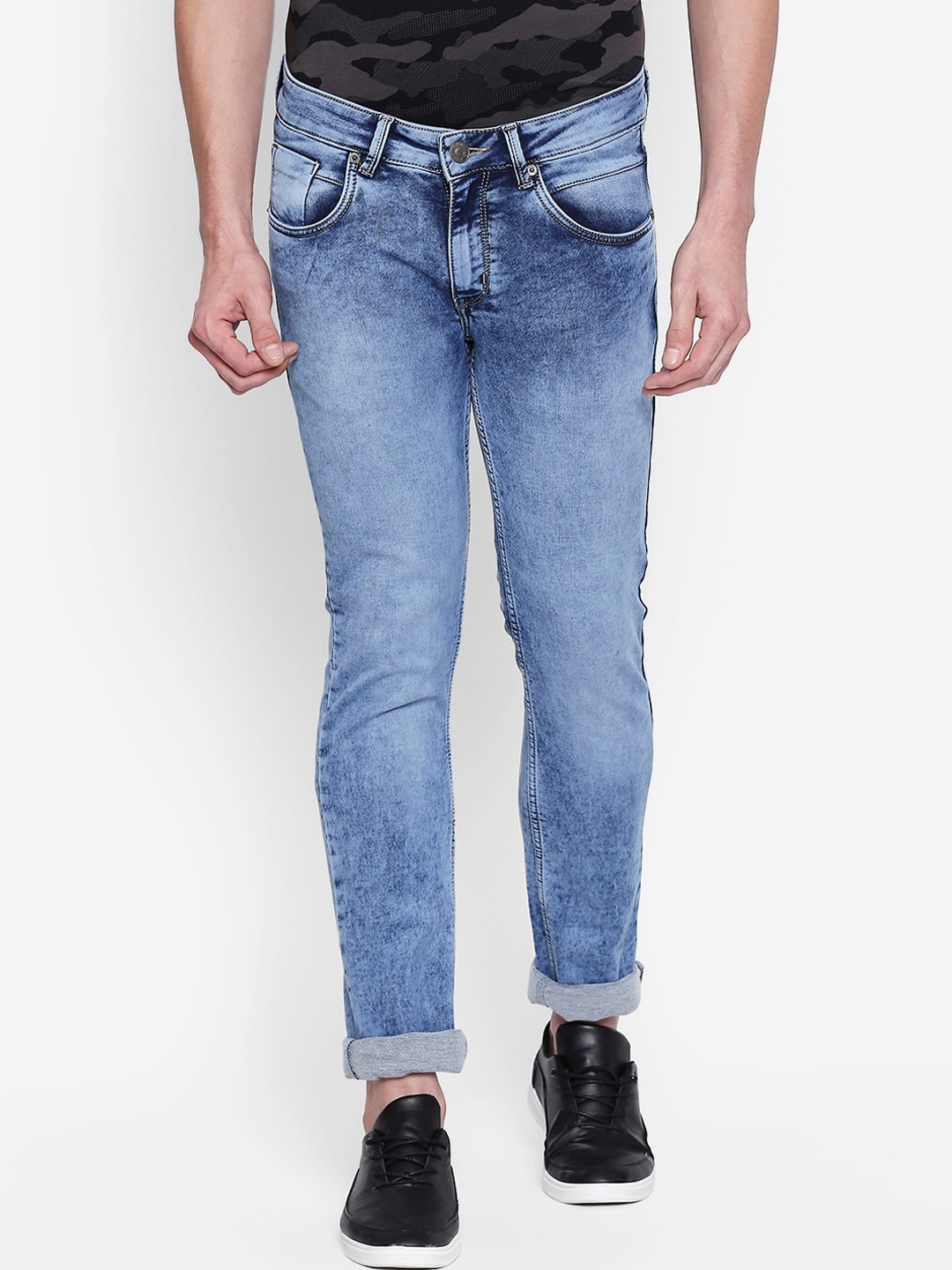 

People Men Blue Slim Fit Heavy Fade Jeans