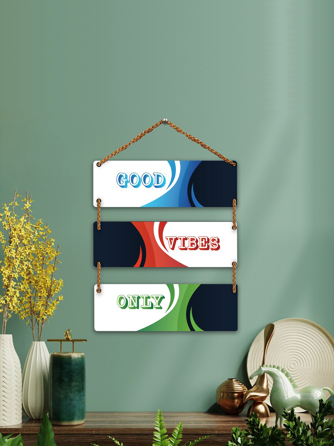 

ROMEE Multicolored Wooden Wall Hangings, Multi