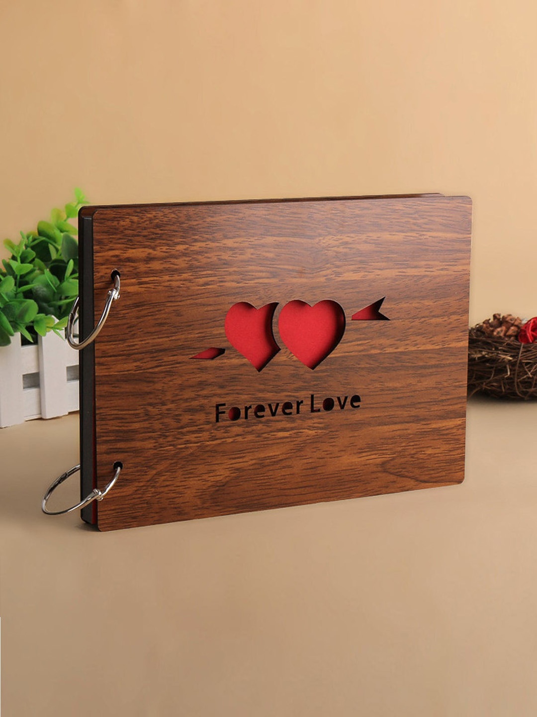 

ROMEE Brown Wooden Photo Album