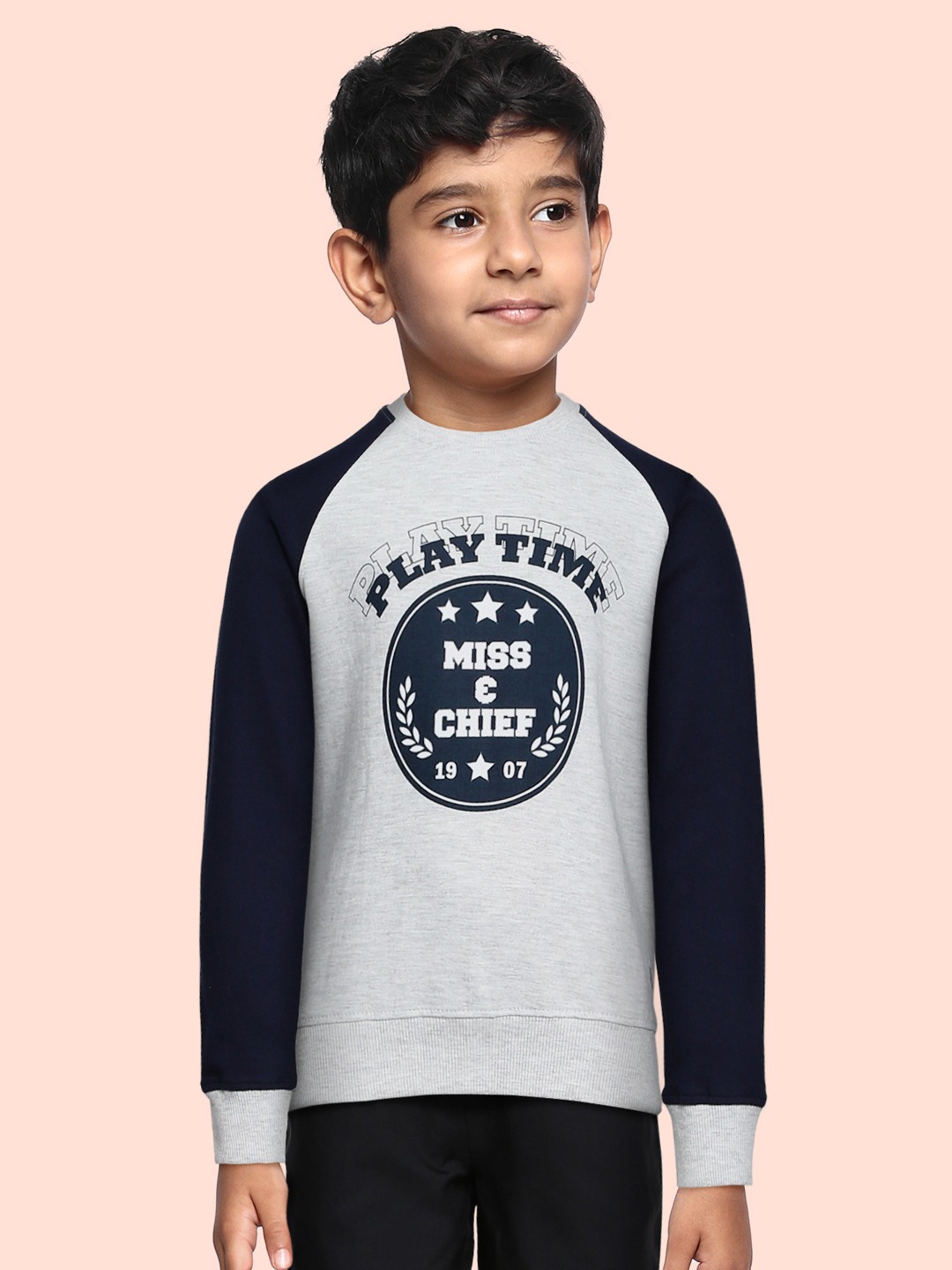 

Miss & Chief Boys Grey Printed Sweatshirt