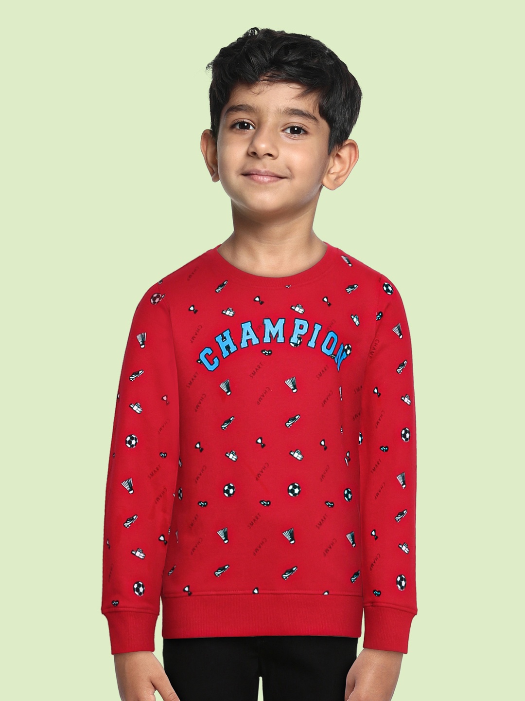 

Miss & Chief Boys Red Printed Sweatshirt