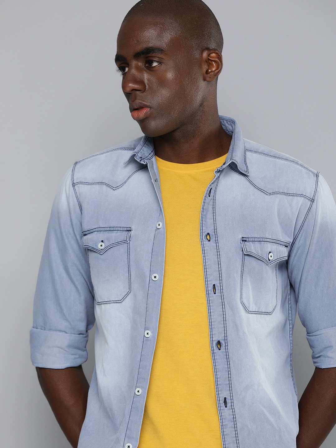 

The Indian Garage Co Men Blue Slim Fit Opaque Casual Shirt