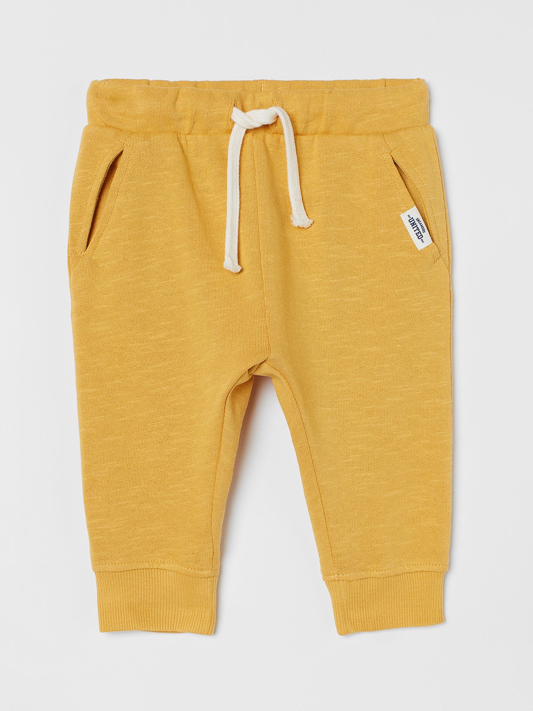 

H&M Boys Yellow Solid Cotton Joggers