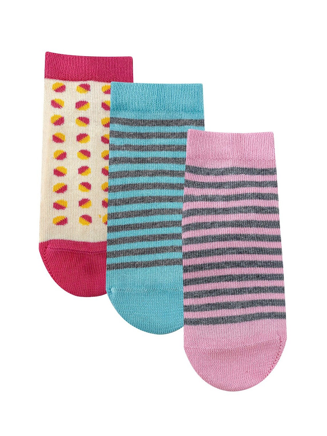 

Mint & Oak Kids Pack Of 3 Ankle-Length Socks, Pink