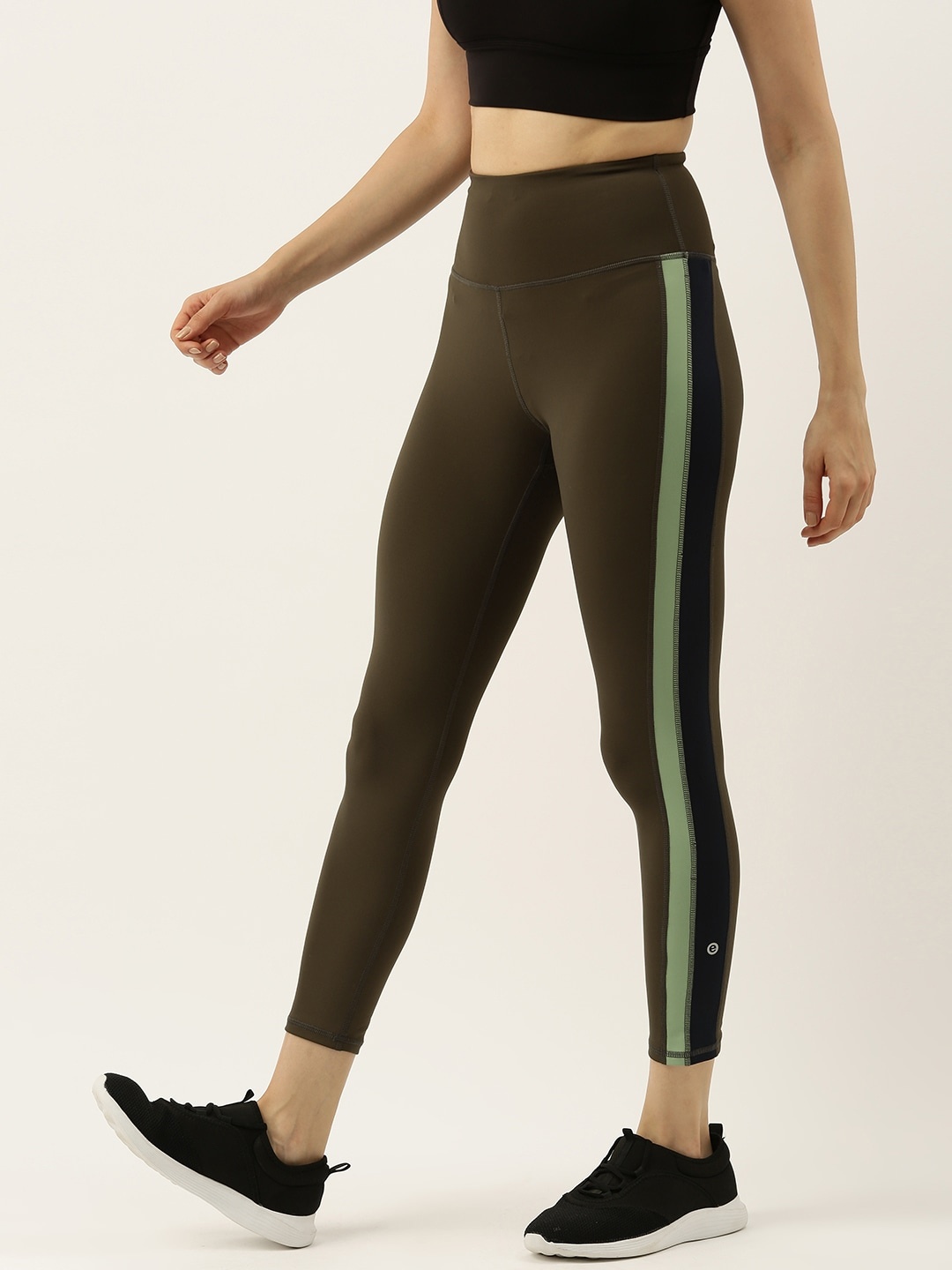 

Enamor Women Olive Green High Waisted Leggings