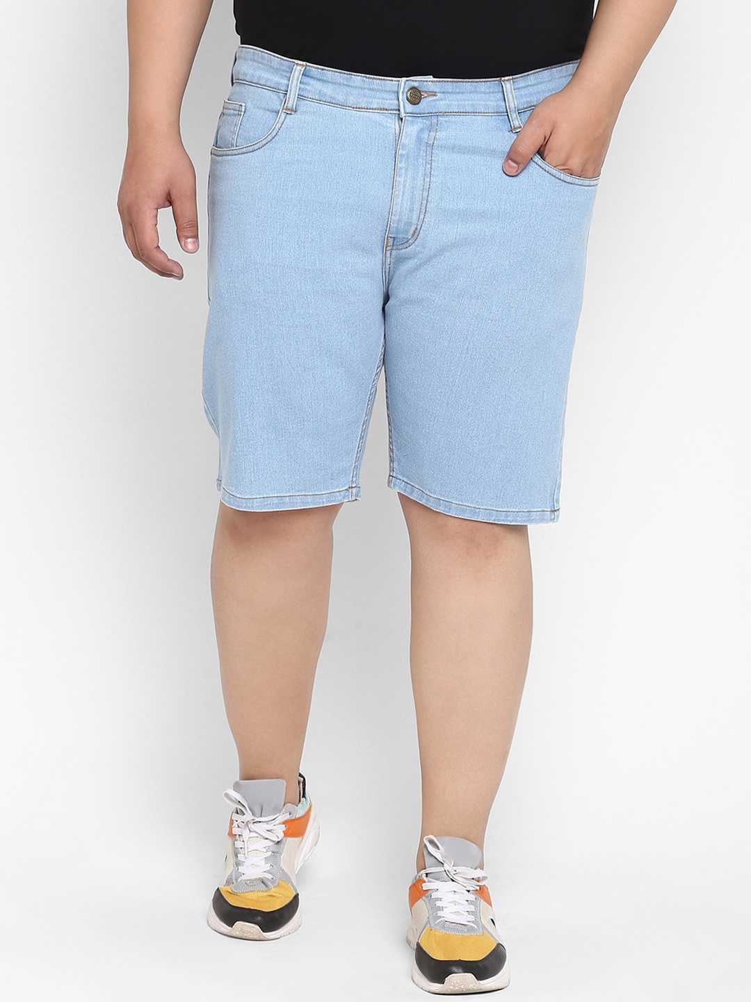 

Urbano Plus Men Blue Denim Shorts