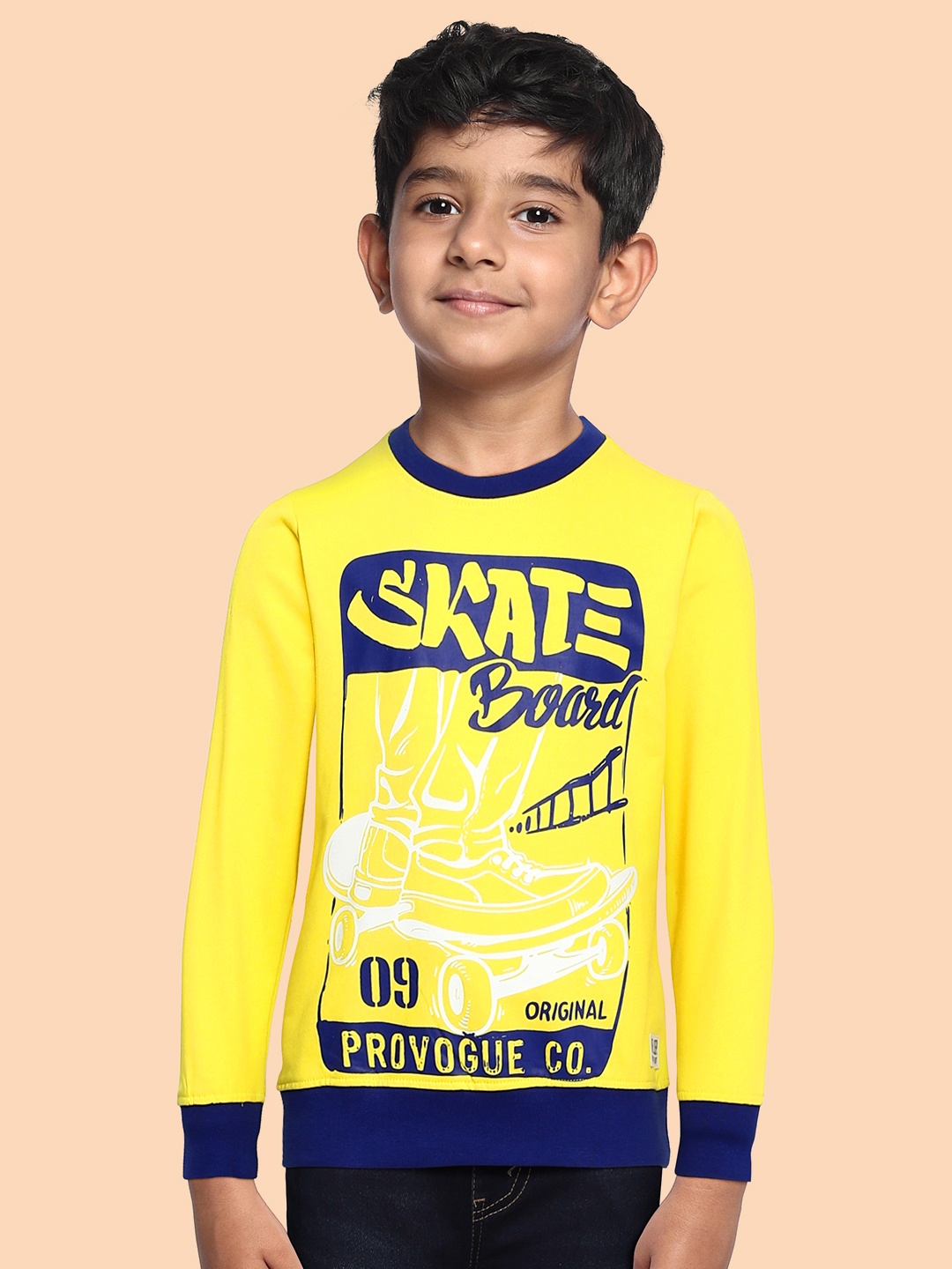 

Provogue Boys Yellow Printed Sweatshirt