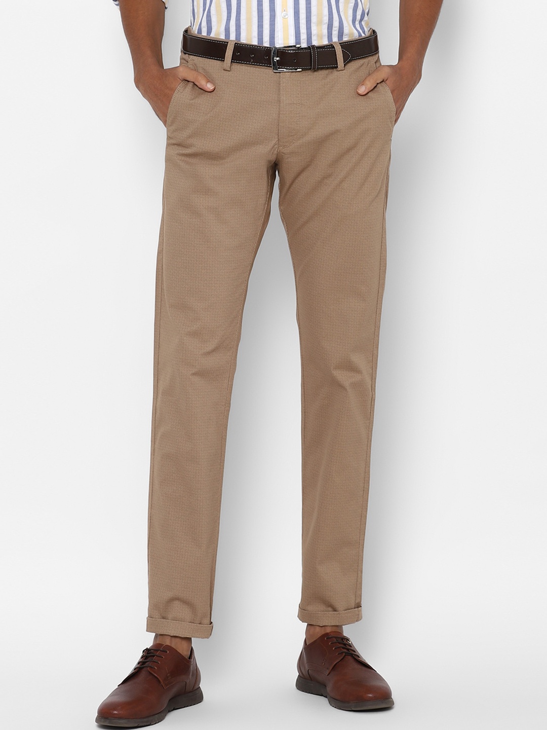 

Allen Solly Men Khaki Slim Fit Trousers