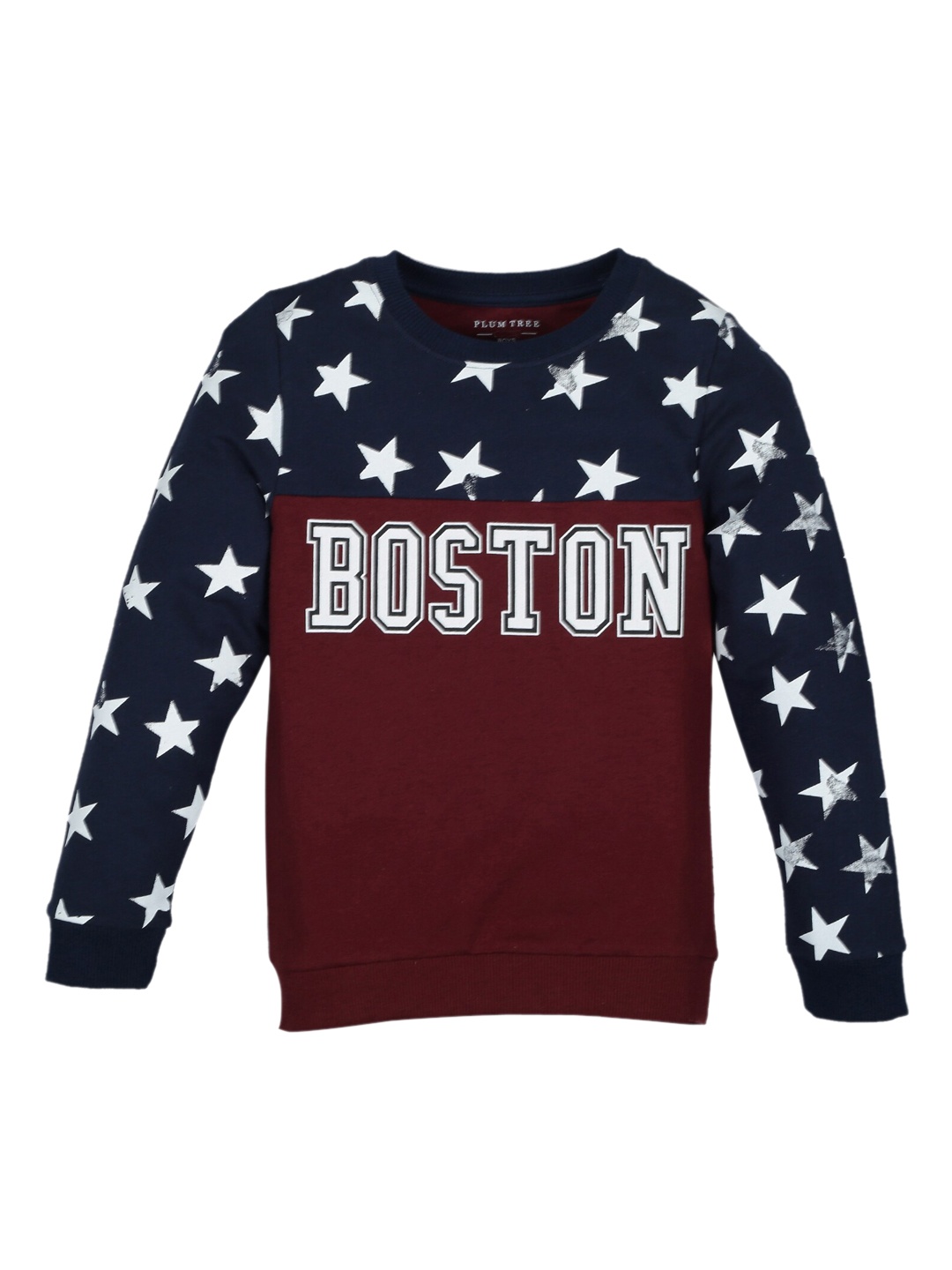 

PLUM TREE Boys Burgundy Printed Sweatshirt