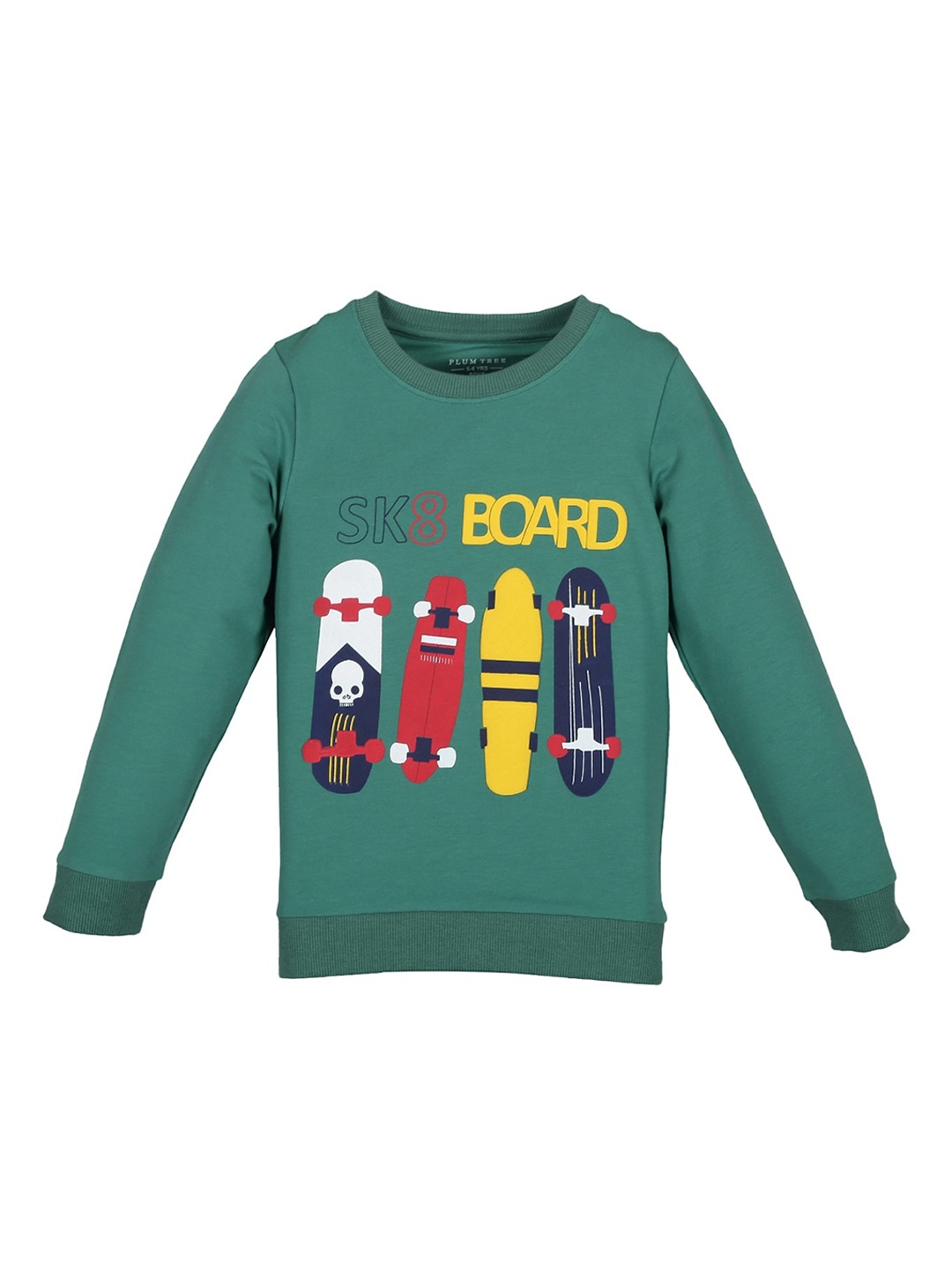 

PLUM TREE Boys Green Printed Sweatshirt