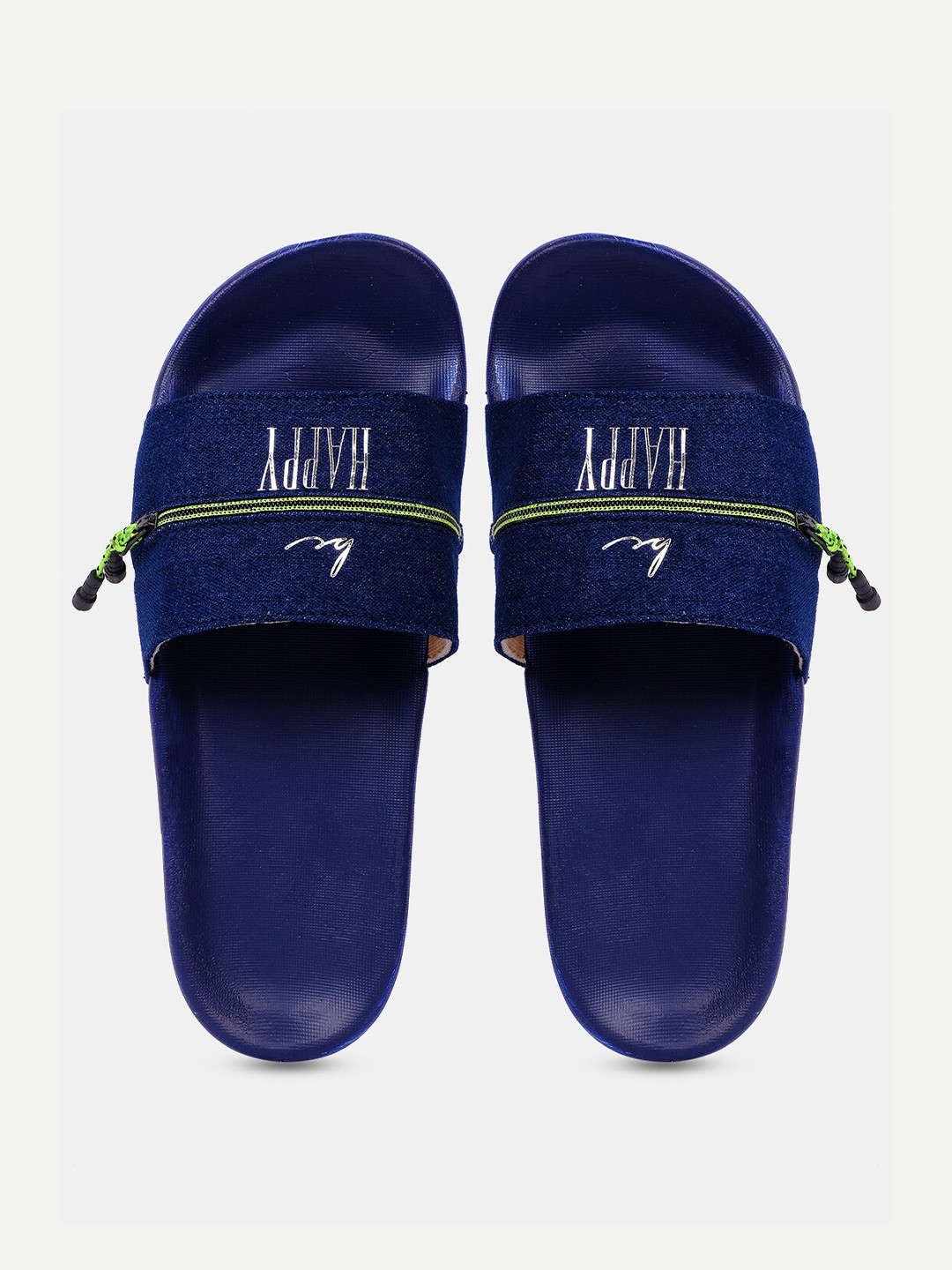

FREECO Women Blue & White Printed Sliders