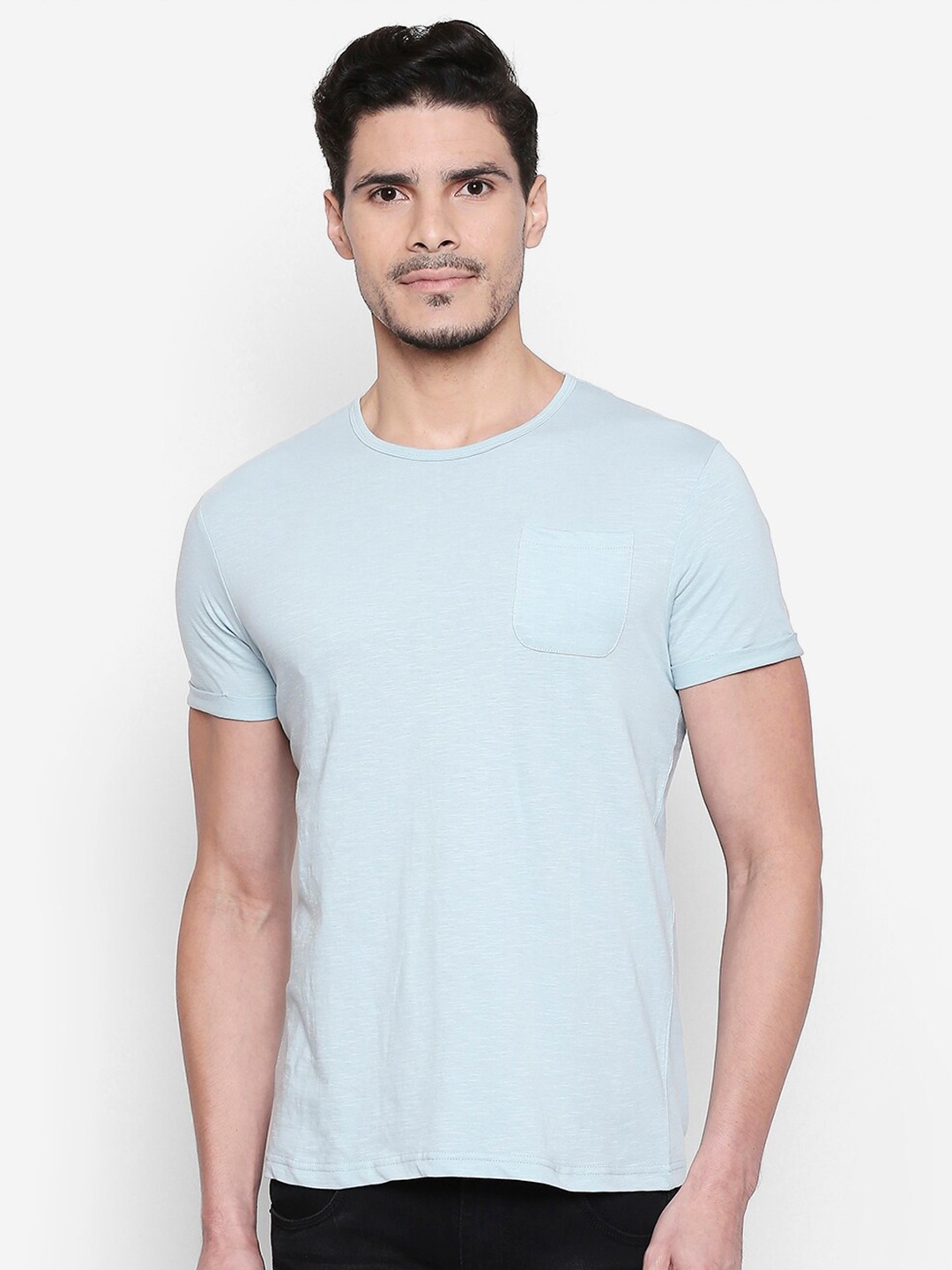 

People Men Blue Pockets T-shirt