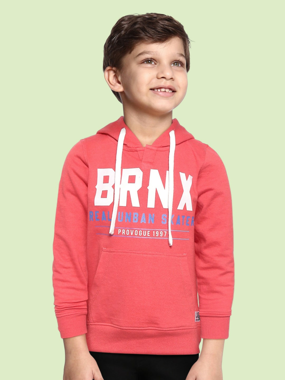 

Provogue Boys Pink & White Typography Print Hooded Sweatshirt